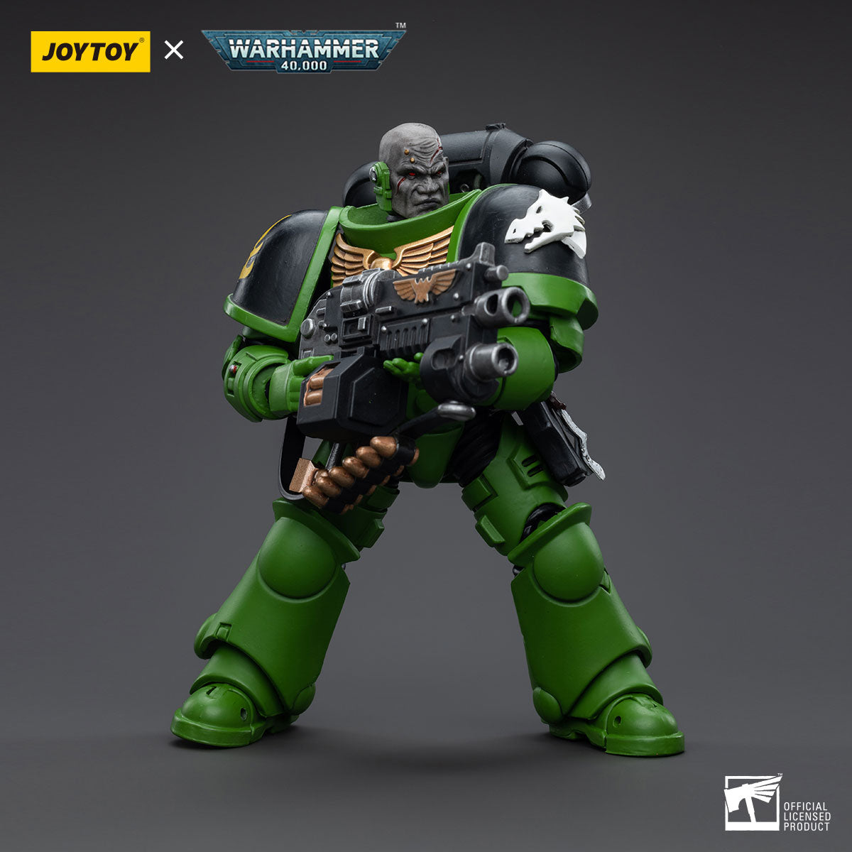 1/18 JOYTOY 3.75 Inch Warhammer 40K Salamanders Space Marines Intercessors Action Figure Set (4pcs) - Perfect for Collectors, Tabletop Gaming & Display Scenes
