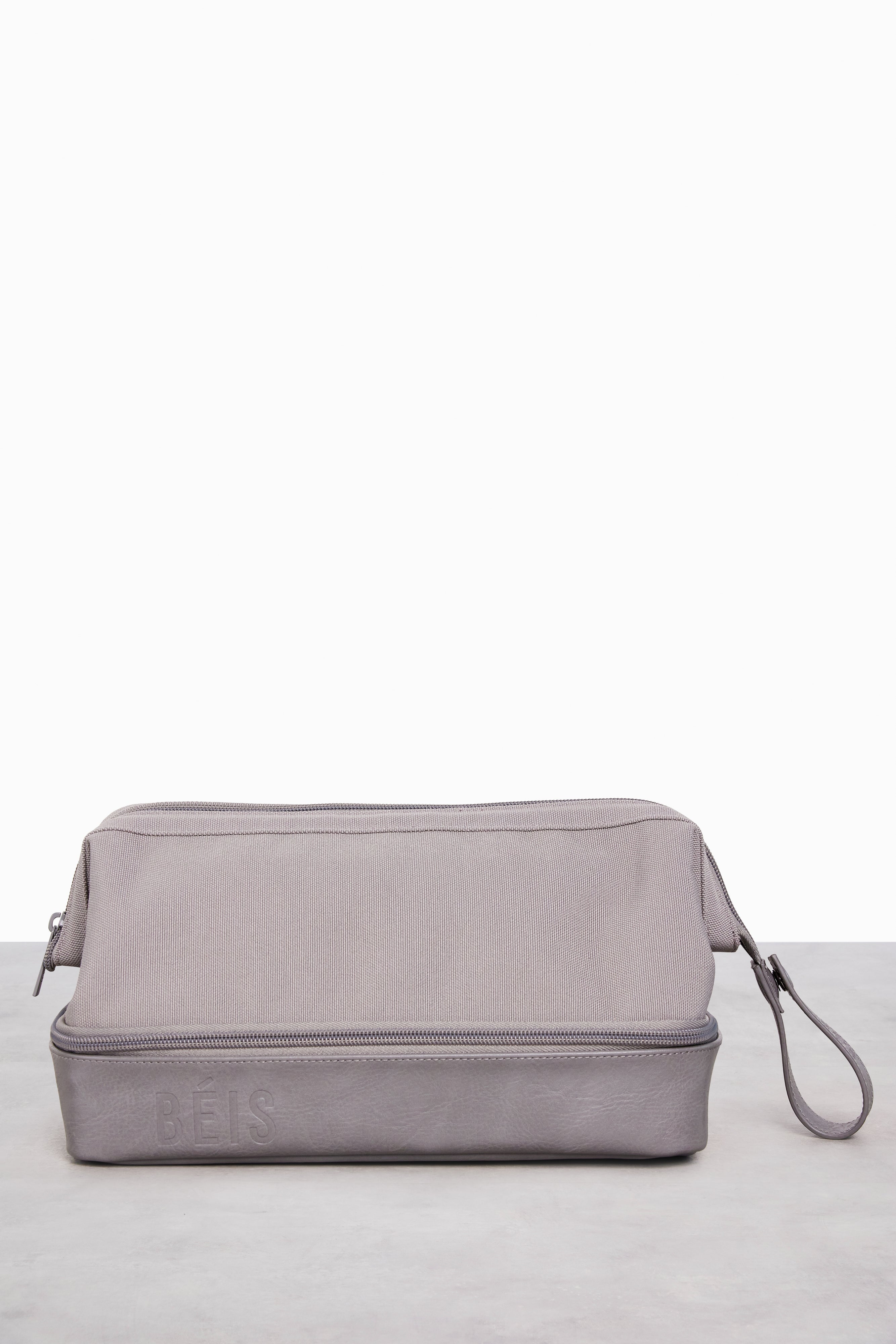Premium Men's Travel Dopp Kit in Grey - Water-Resistant Toiletry Bag for Gym, Camping & Business Trips