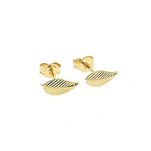 14K Gold Filled Leaf Stud Earrings - Delicate Autumn Leaf Post Earrings for Women, Minimalist Gold Jewelry, Everyday Wear, Birthday Gift for Her | Perfect for Fall Outfits, Office Wear & Special Occasions