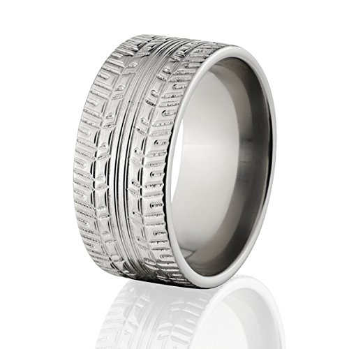 Premium USA-Made Tire Tread Wedding Rings for Men & Women - Durable Rubber Tire Ring Jewelry for Bikers, Mechanics & Car Enthusiasts - Perfect Gift for Anniversaries, Engagements & Unique Weddings