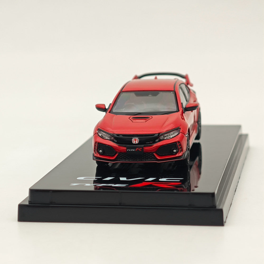 1/64 Scale Honda Civic Type R FK8 2017 Diecast Model Car with Detailed Engine Display - Collectible Miniature for Car Enthusiasts & Perfect Gift for Racing Fans