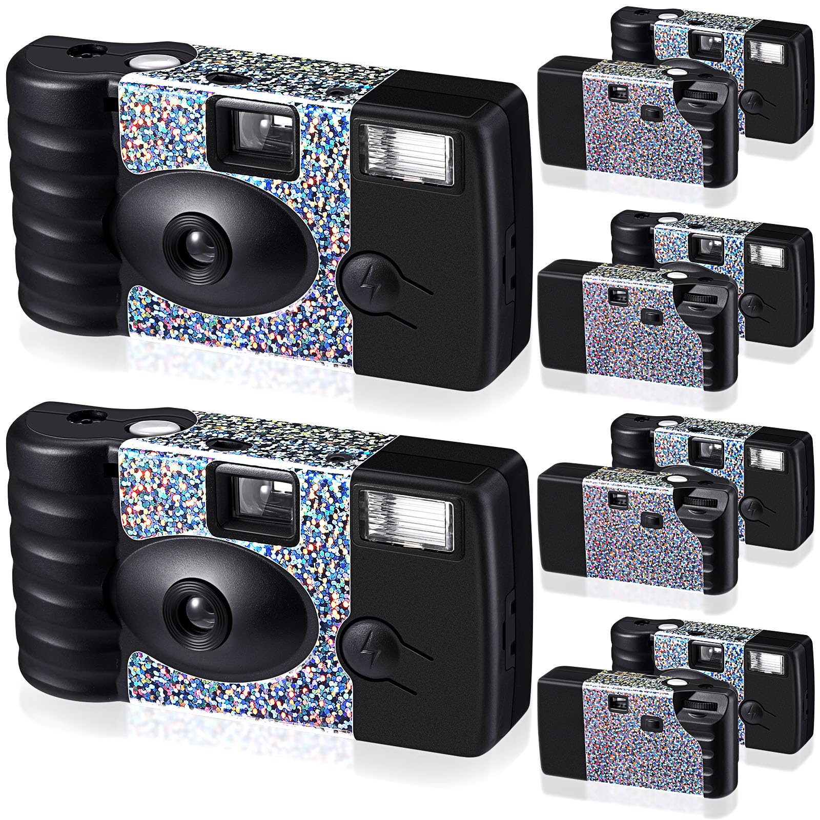 Treela 6 Pack Disposable Cameras for Weddings, Bachelorette Parties & Events - 35mm Single Use Flash Cameras Bulk for Birthday, Concert, Travel, Anniversary - Perfect Party Favors & Vacation Gifts (Rainbow Style) - Capture Memories at Weddings, Parties & Special Events