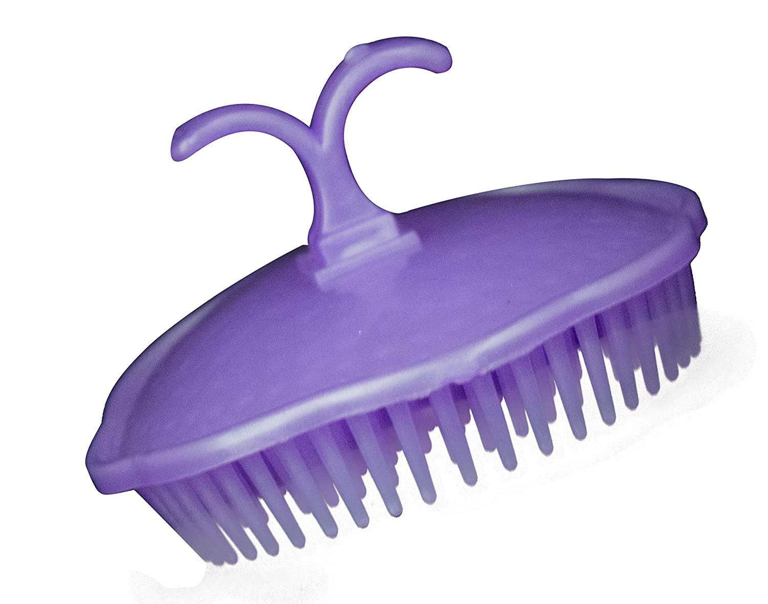 Ekan Soft Silicone Scalp Massage Brush with Wooden Handle - Gentle Hair Shampoo Brush for Cleansing & Stimulating Scalp (20g, Pack of 1) - Perfect for Shower, Bath & Relaxing Head Massage at Home
