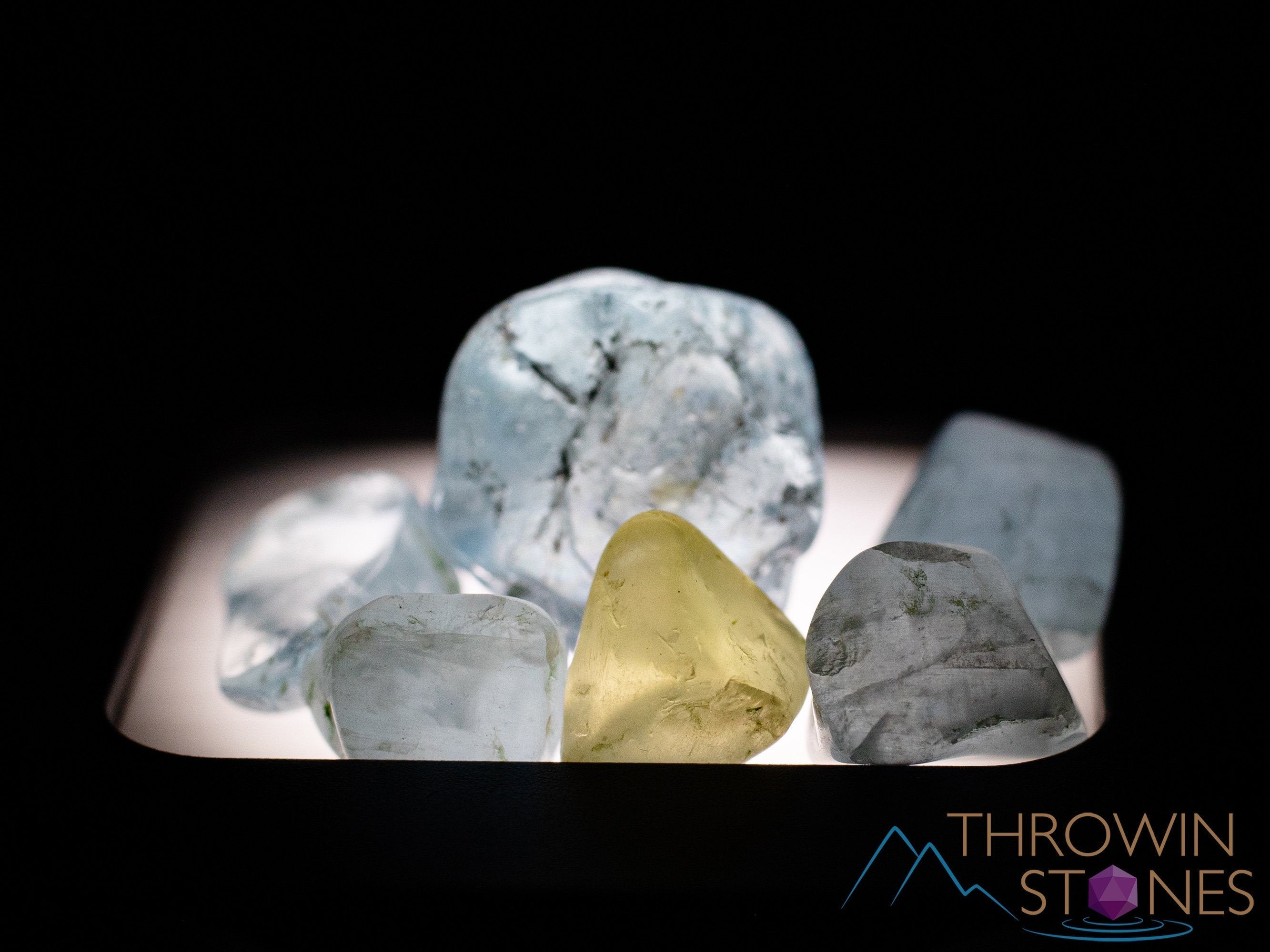 Natural Aquamarine Raw Crystals - March Birthstone, Healing Gemstones for Jewelry Making, DIY Craft Supplies, Meditation & Energy Healing - E1736