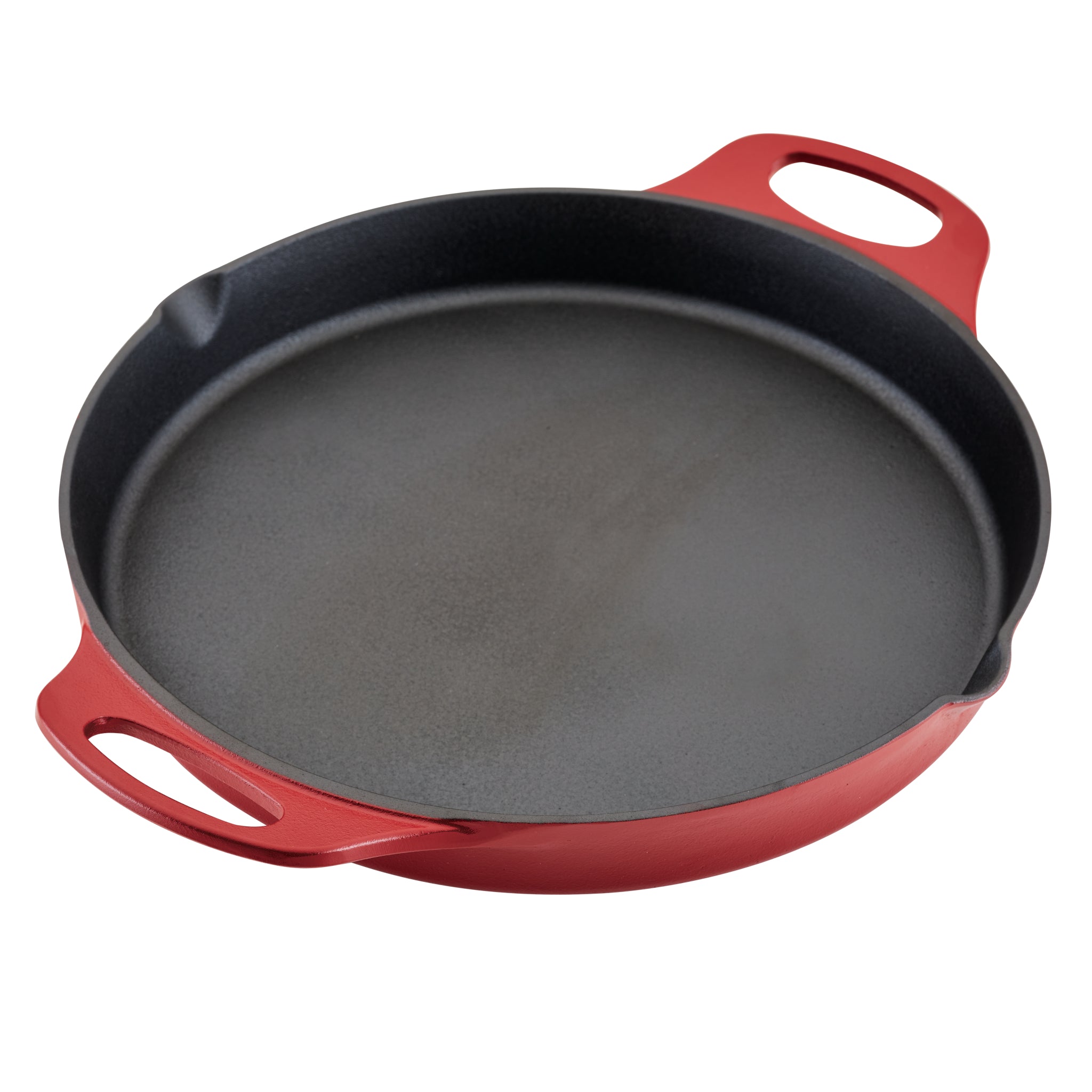 14 Inch NITRO Pre-Seasoned Cast Iron Skillet with Side Handles - Heavy Duty Cookware for Stovetop, Oven & Outdoor Camping - Perfect for Searing, Frying & Baking