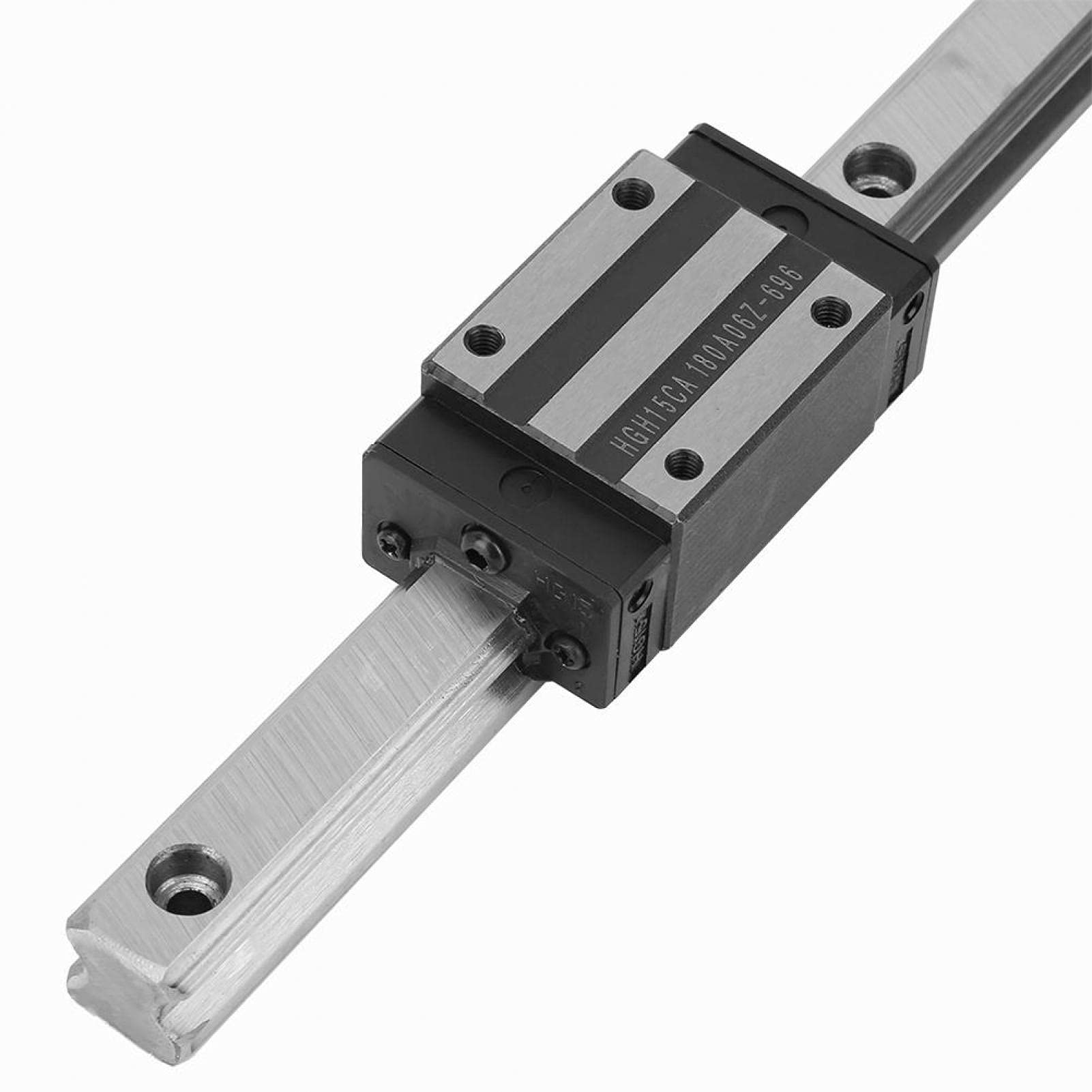 2Pcs HGR15-500mm Linear Rail Guide, 15mm Width with 4pcs Carriage Slide Block - High Precision Linear Motion System for 3D Printers, CNC Machines, Laser Cutters, and Industrial Automation