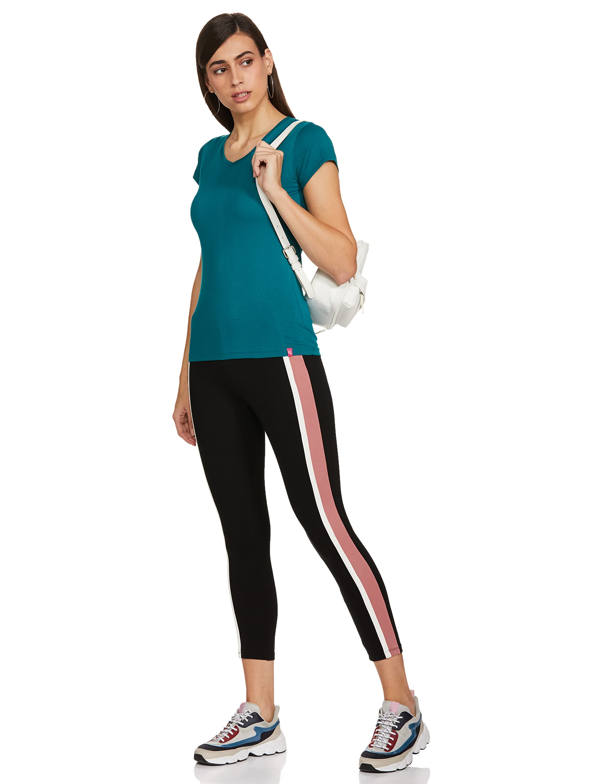 Macrowoman W-Series Women's Basic Cotton T-Shirt - Regular Fit Casual Tee for Everyday Wear, Work & Weekend Outfits