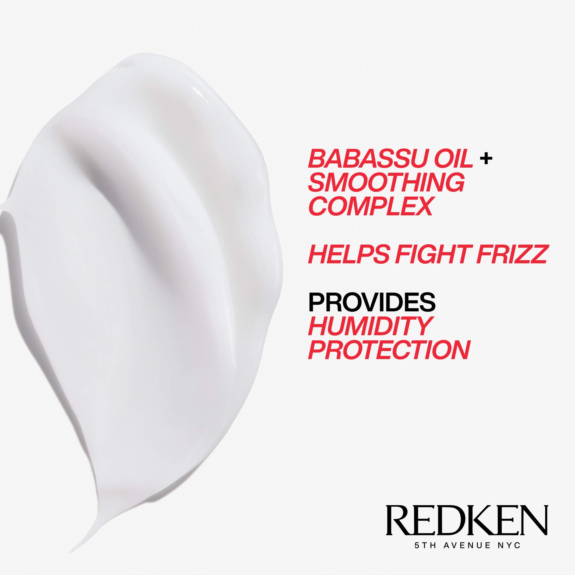 Redken Frizz Dismiss Shampoo & Conditioner Set with Rebel Tame Treatment for Frizzy Hair - Smoothing & Frizz Control Hair Care Kit for Dry, Damaged Hair - Perfect for Daily Use at Home or Salon