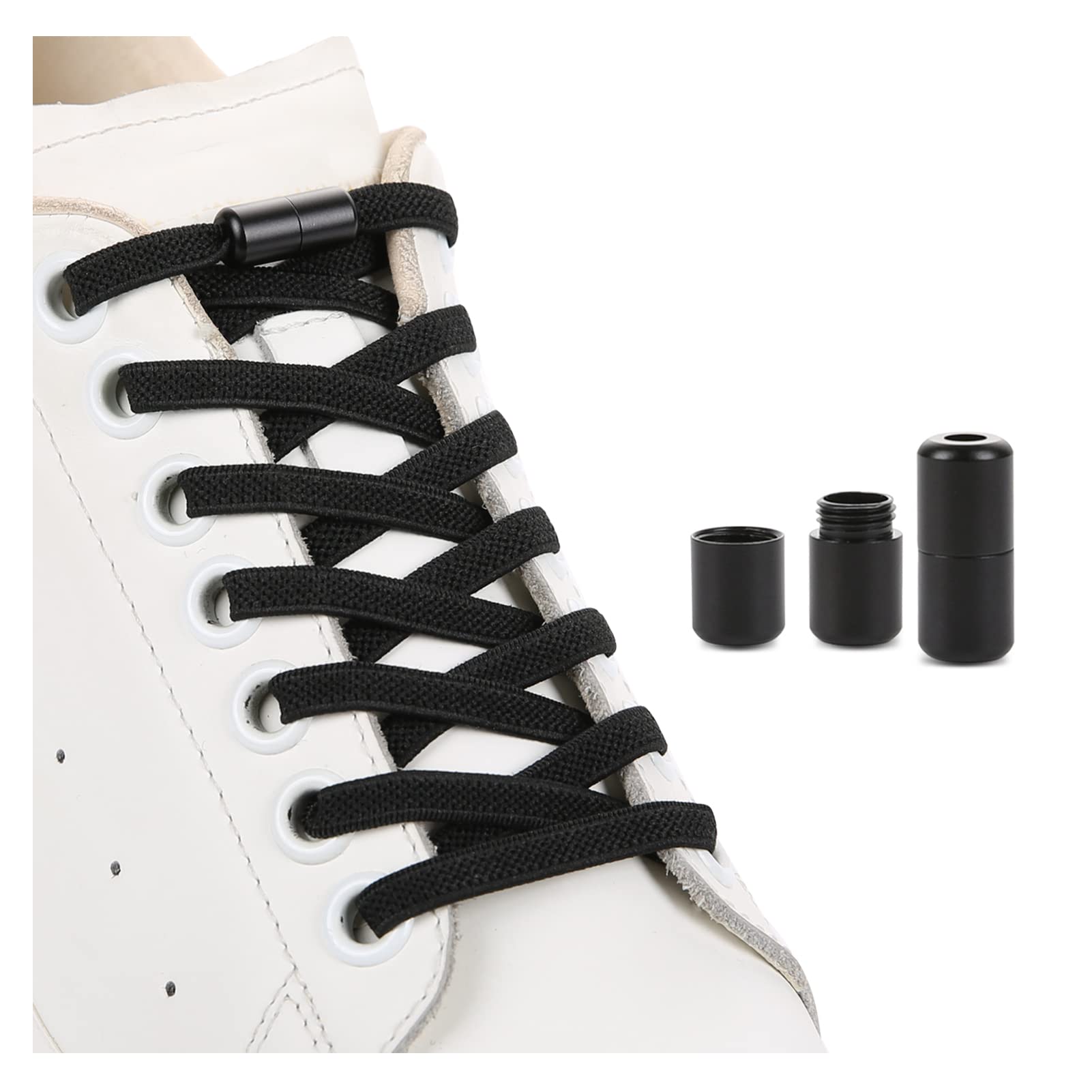 Zhentor Elastic No-Tie Shoelaces - Stretchable Tieless Laces for Sneakers (Adults & Kids) - Perfect for Running, Walking, and Everyday Comfort
