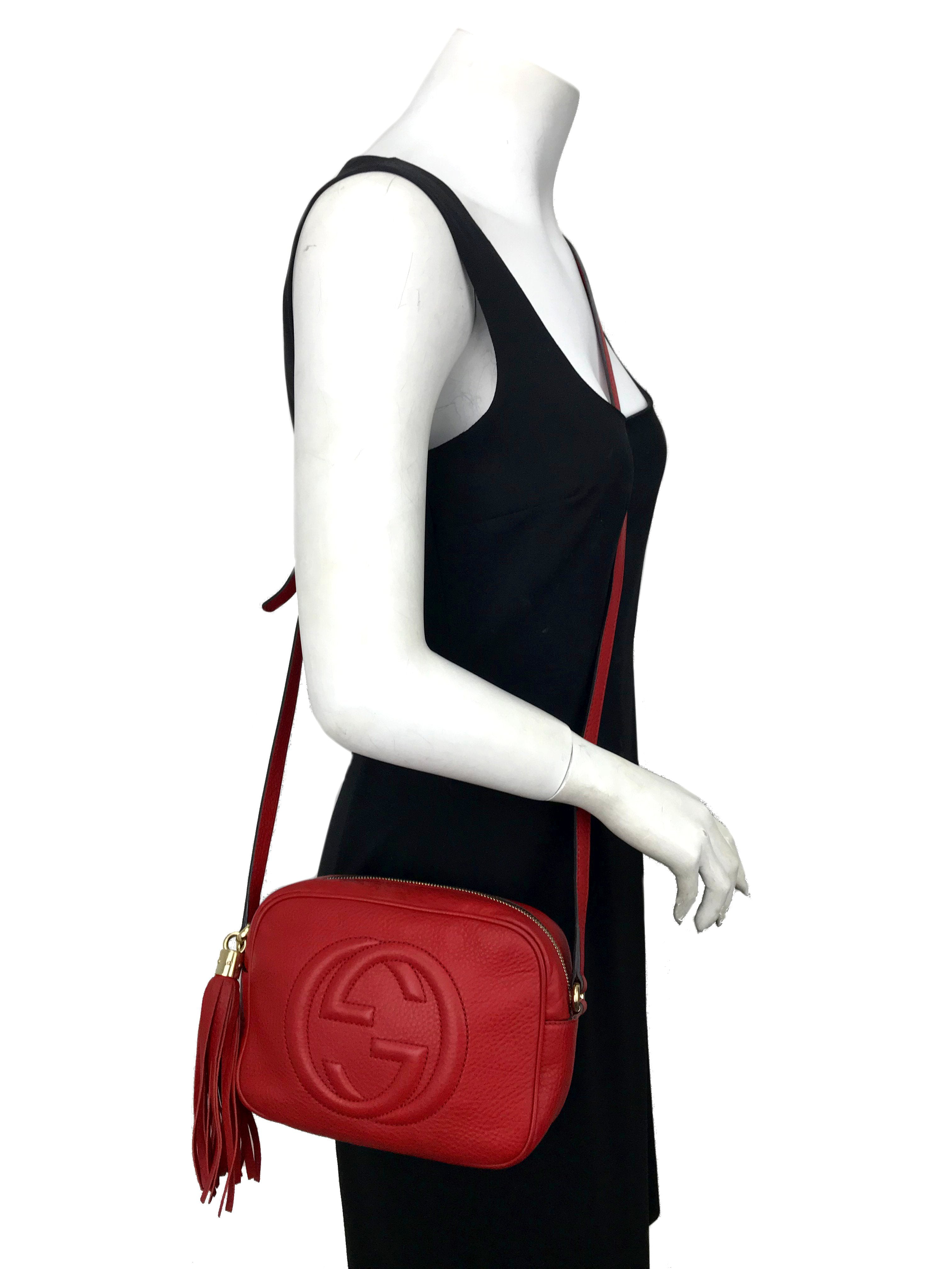 Authentic Gucci Soho Disco Leather Crossbody Bag for Women - Luxury Designer Handbag Perfect for Work, Travel & Night Out