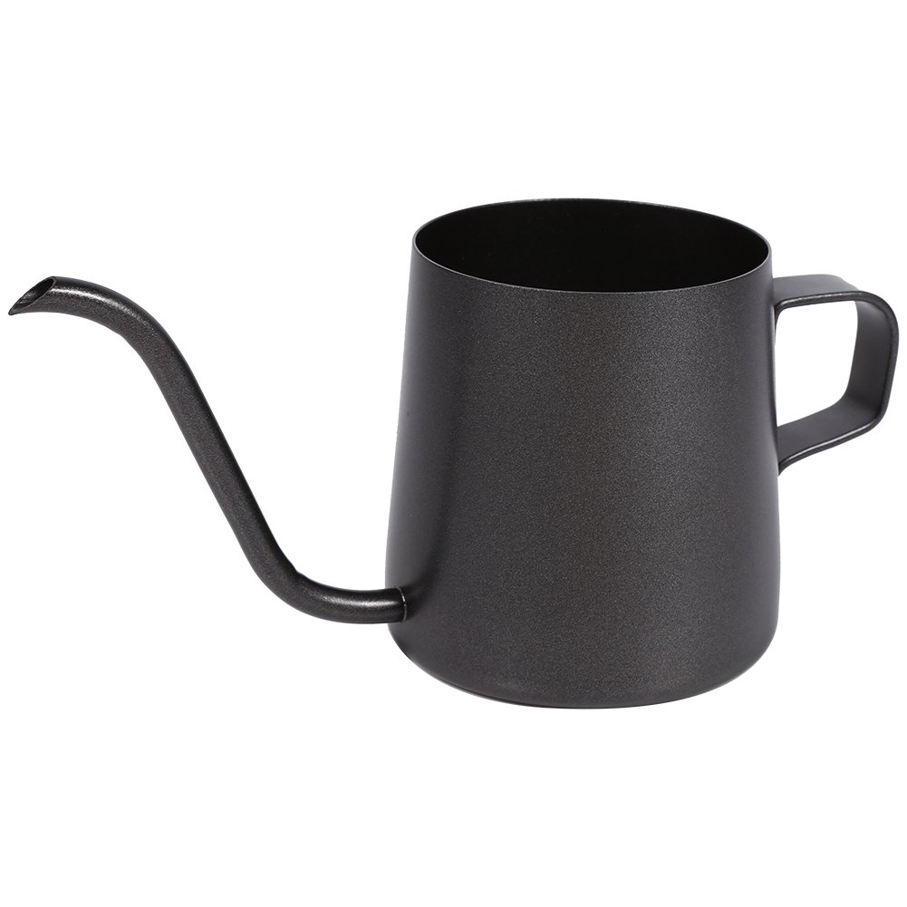 Premium Black Stainless Steel Gooseneck Kettle - 250ml Stovetop Pour Over Coffee & Tea Kettle with Precision Spout - Perfect for Home Brewing, Specialty Coffee Shops & Barista Use