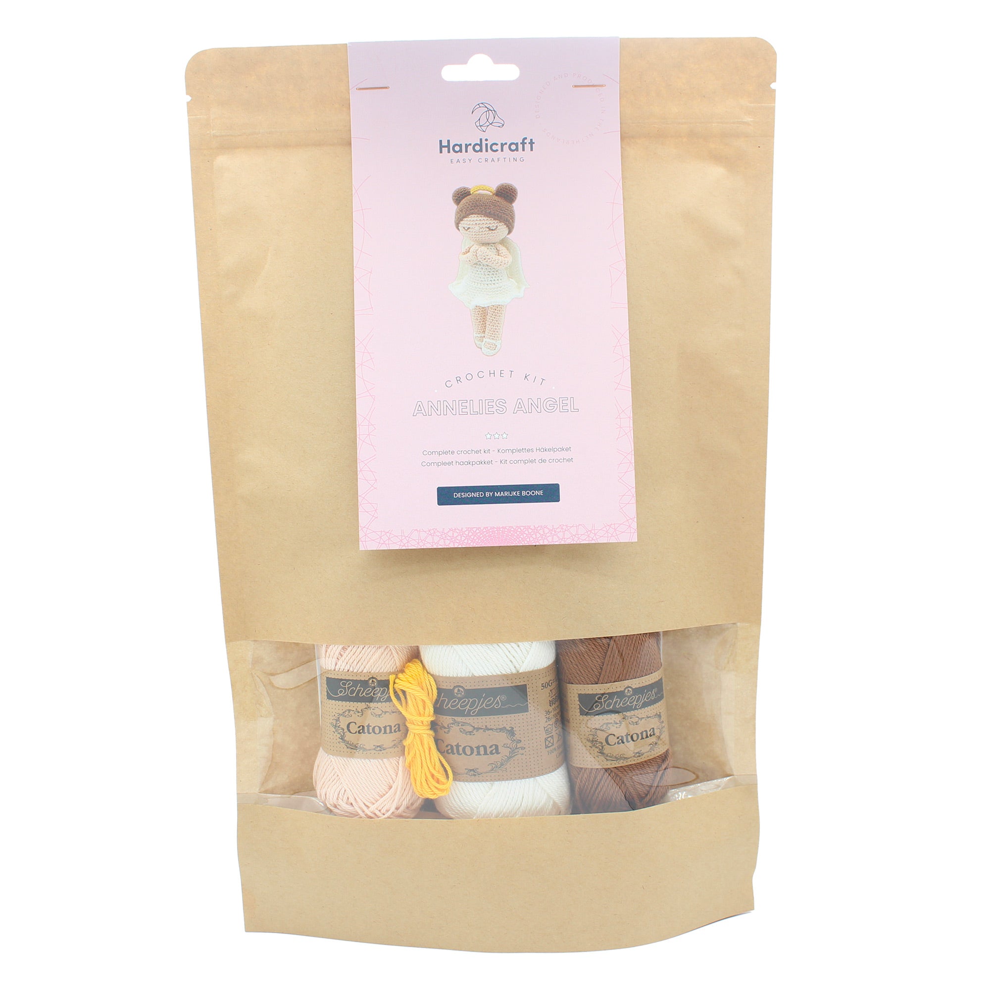Amigurumi Crochet Kit - DIY Angel Doll Making Set with Yarn, Hook & Instructions - Perfect for Beginners, Gifts & Home Decor
