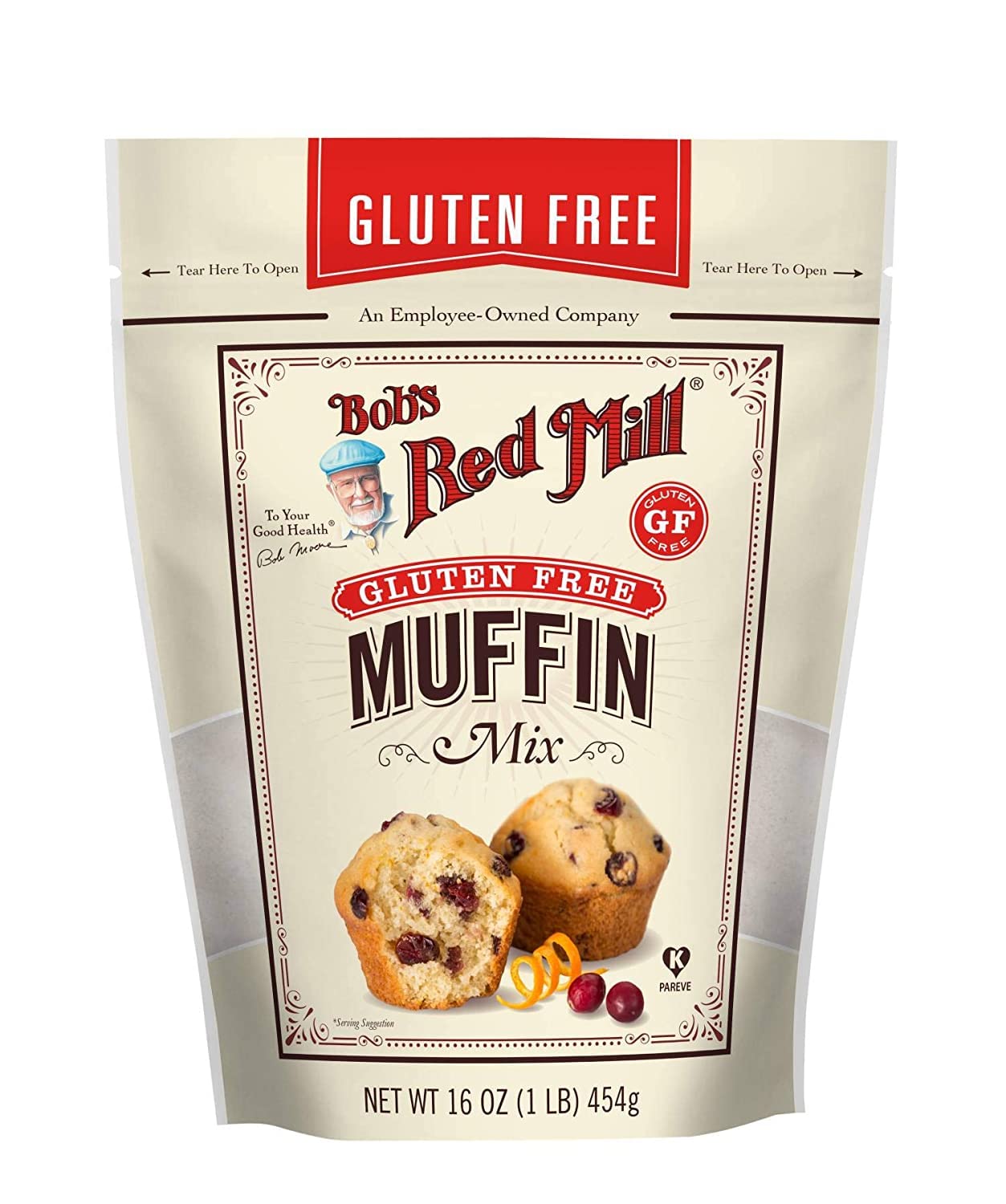 Bob's Red Mill Gluten Free Muffin Mix - 16 Oz (Pack of 2) | All Natural Baking Mix for Delicious Homemade Muffins | Perfect for Breakfast, Snacks & Family Gatherings
