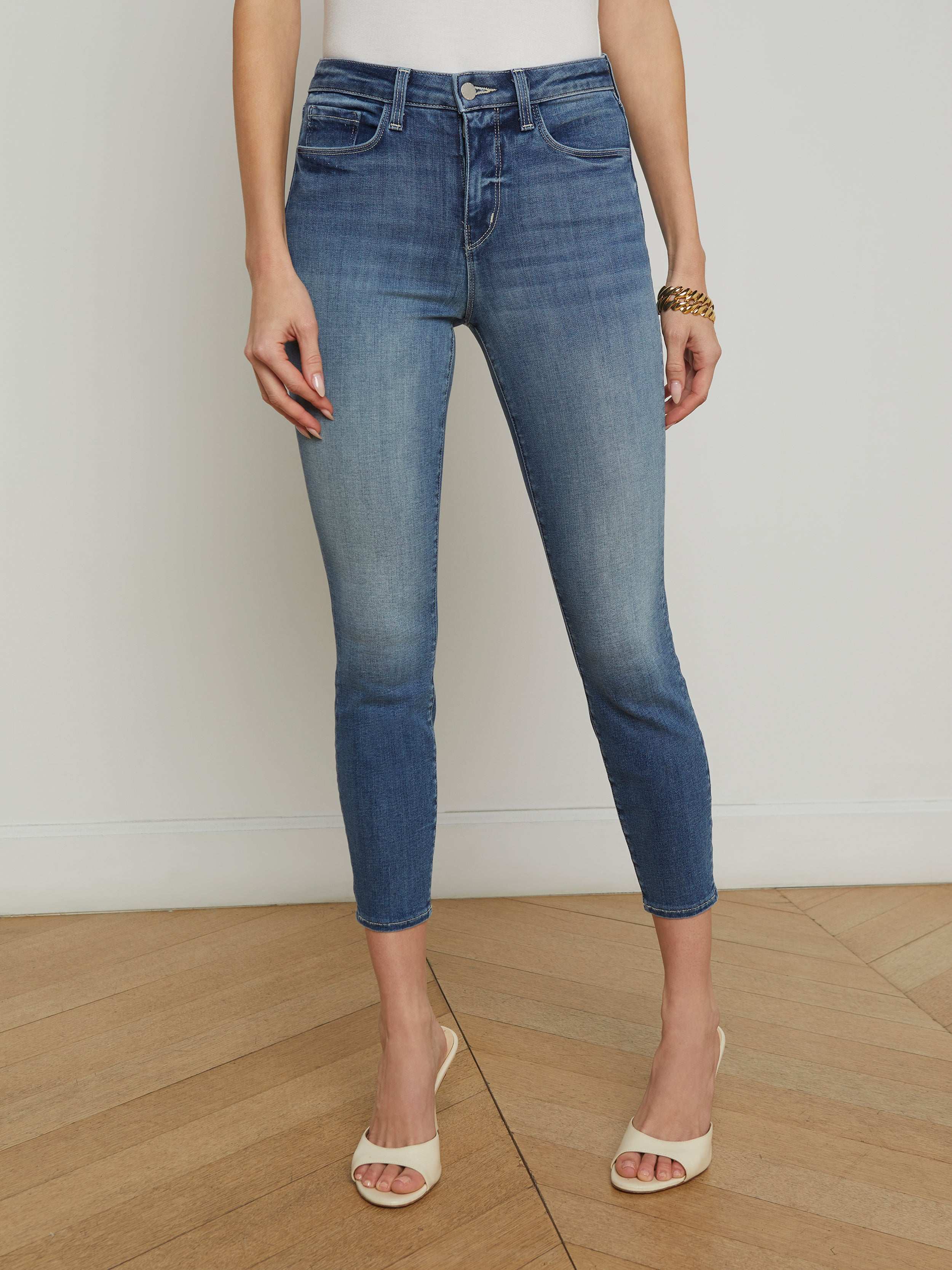 Margot Cropped Skinny Jeans for Women - High Waist Stretch Denim Pants | Perfect for Casual Wear, Date Night & Office Outfits