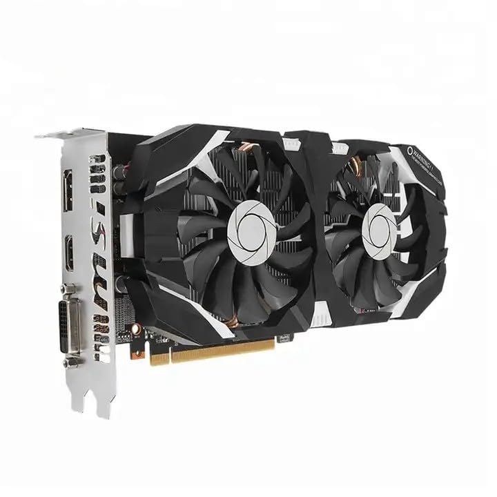 NVIDIA GTX 1060 6GB GDDR5 192-bit PCIe Gaming Graphics Card with Dual Fans, 8008MHz Memory, HDMI/DVI/DP Ports for 4K HDR Gaming - Perfect for PC Gaming, Video Editing, and VR Experiences
