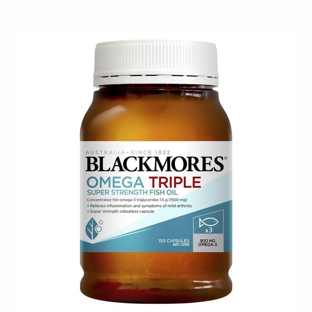 Blackmores Omega Triple High Strength Fish Oil 1500mg - Premium Omega 3 Supplement for Heart, Brain & Joint Health - Supports Cognitive Function & Cardiovascular Wellness - Perfect for Daily Health Maintenance & Active Lifestyle