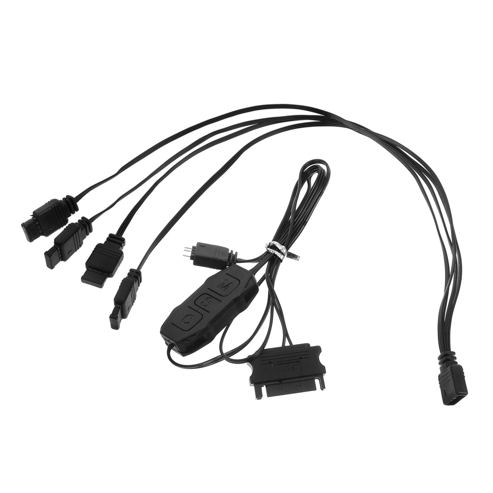 ARTIBETTER Mini RGB Lighting Hub with Adapter - Customizable Controller for PC Modding & Gaming Setup - Black (Perfect for Desktop Customization & Gaming PC Builds)