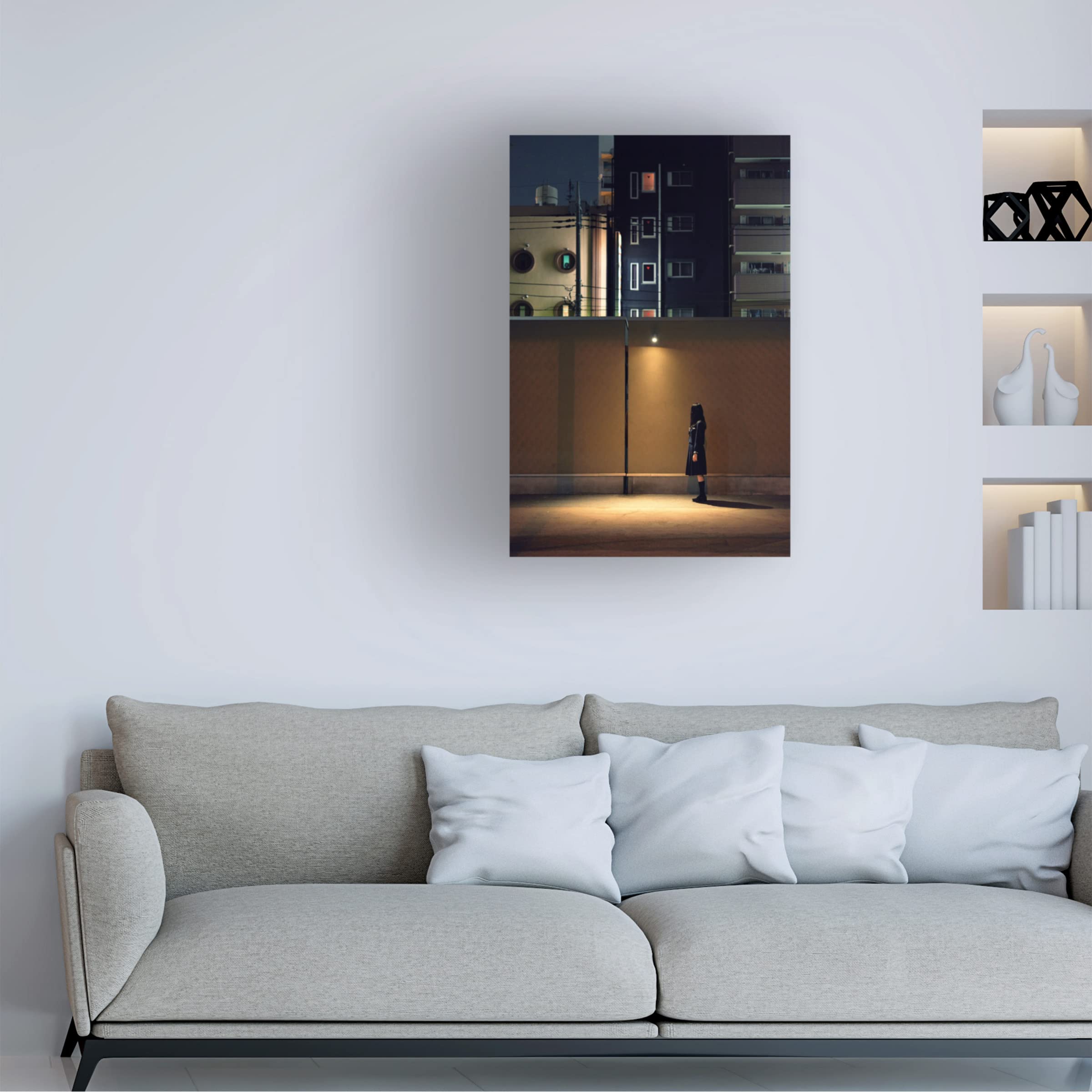 Trademark Fine Art 'Nightingale' Canvas Wall Art by U Kei - Hand-Painted Floral Home Decor for Living Room, Bedroom & Office