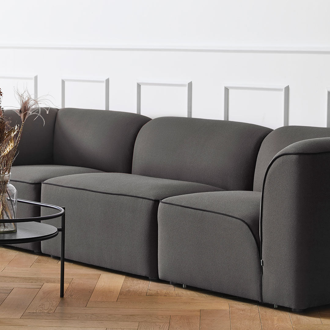 Flora 3-Seater Sofa - Modern Fabric Couch for Living Room, Lounge & Apartment | Comfortable Sectional Sofa with Soft Cushions | Perfect for Family Gatherings, Movie Nights & Relaxation