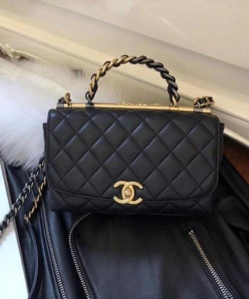 Chanel Small Flap Bag With Top Handle Black - Luxury Crossbody Shoulder Bag for Women | Perfect for Date Night, Parties & Special Occasions