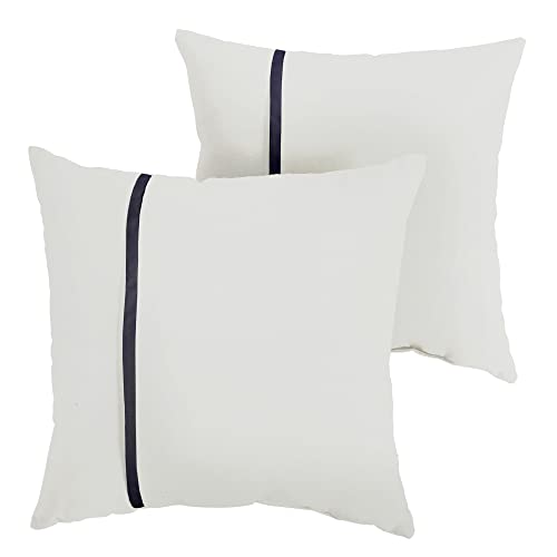 Canvas Natural Ivory & Canvas Navy Blue