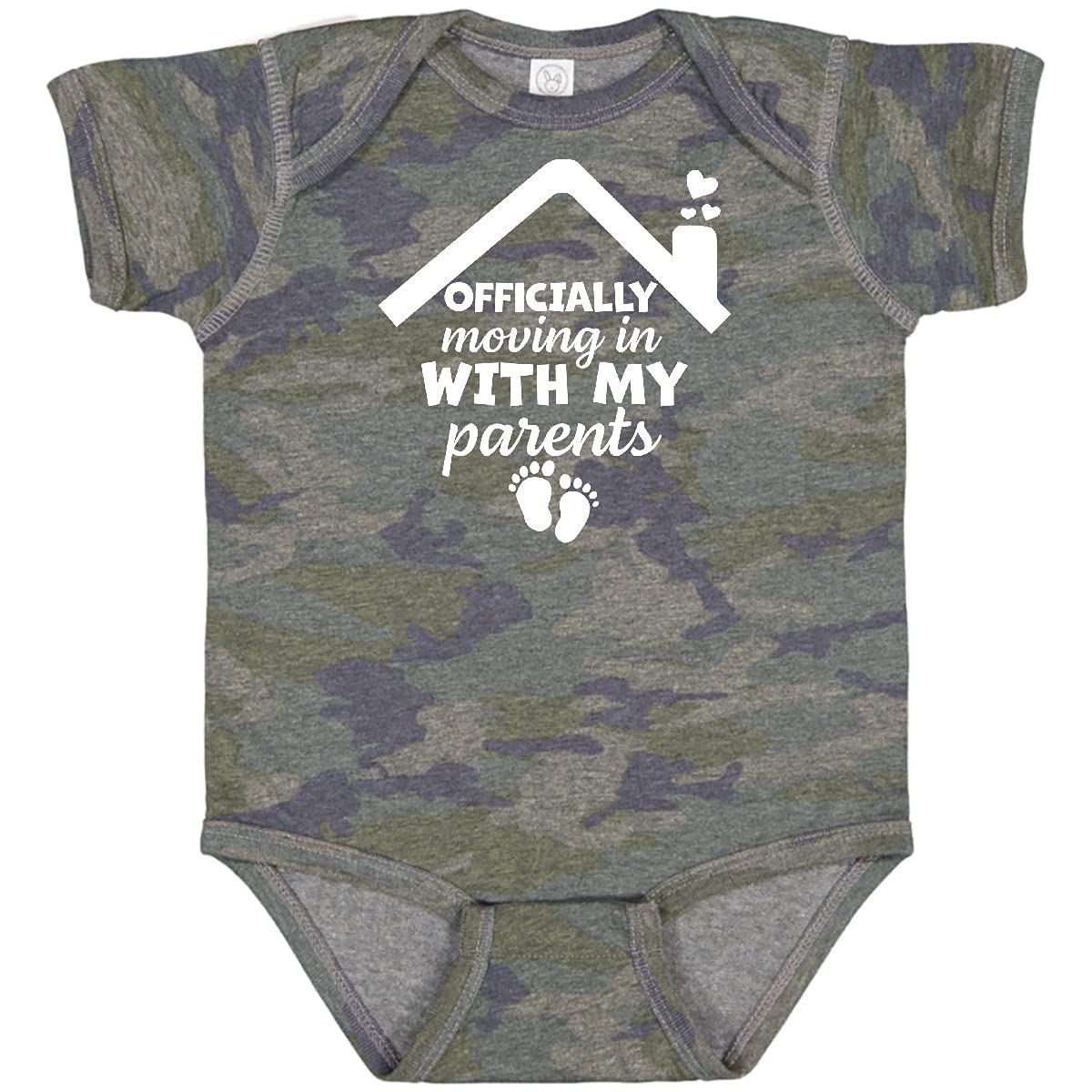 Inktastic NICU Graduate Officially Moving in with My Parents Baby Bodysuit - Cute Newborn Onesie for NICU Graduates, Homecoming & Family Celebrations