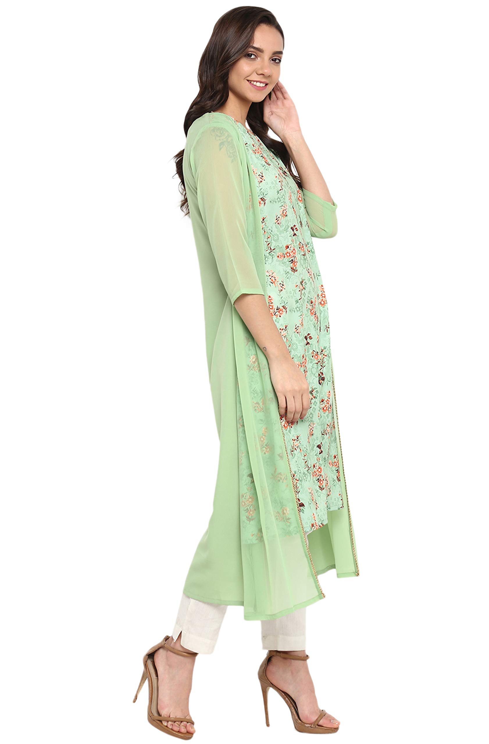 Janasya Women's Indian Kurti Tunic Top - Soft Crepe Fabric, Elegant Ethnic Wear for Casual & Festive Occasions | Perfect for Diwali, Weddings & Daily Wear