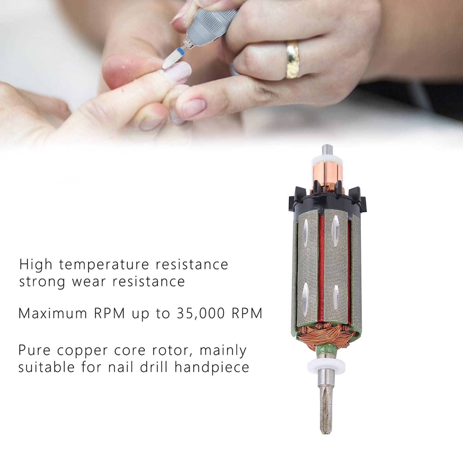 Professional Electric Nail Drill Motor - High Power & Durable for Salon & Home Manicure/Pedicure - Perfect for Nail Art, Acrylics & Gel Polish Application