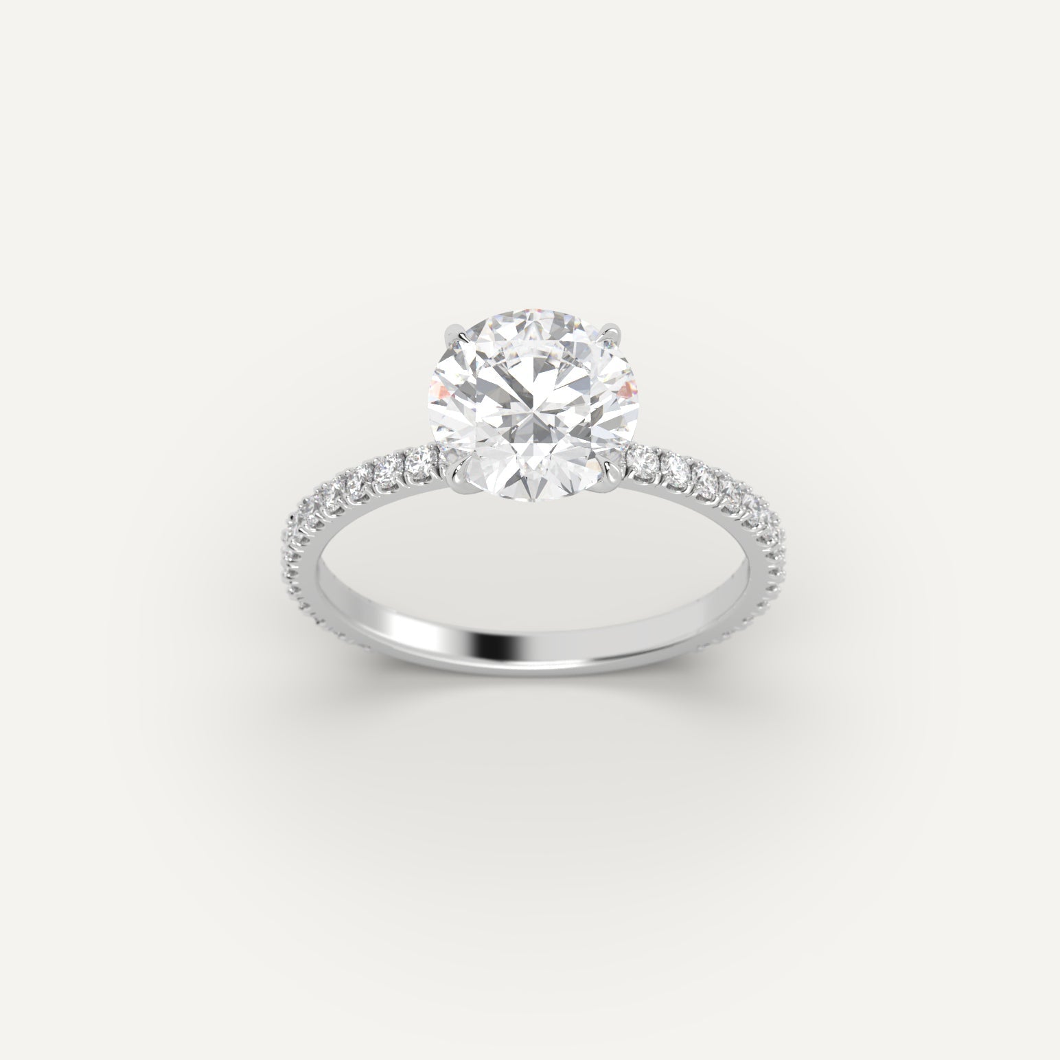 2 Carat Round Cut Diamond Engagement Ring for Women - 14K White Gold Solitaire Wedding Band, Perfect for Proposals, Anniversaries & Special Occasions