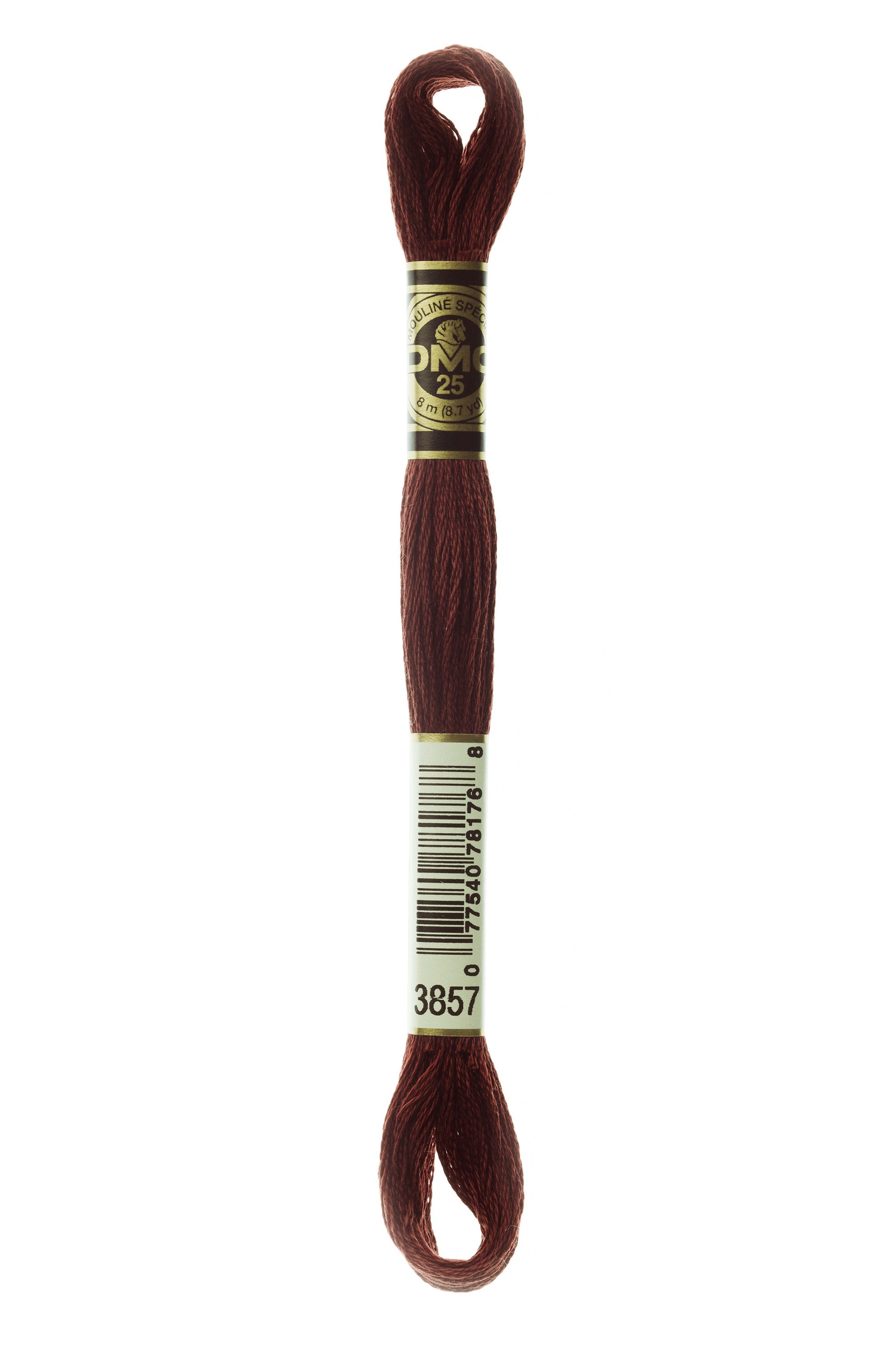 DMC 3857 Cotton Embroidery Floss - 6 Stranded Premium Thread for Cross Stitch, Needlework & Hand Embroidery - Perfect for DIY Crafts, Scrapbooking & Home Decor Projects