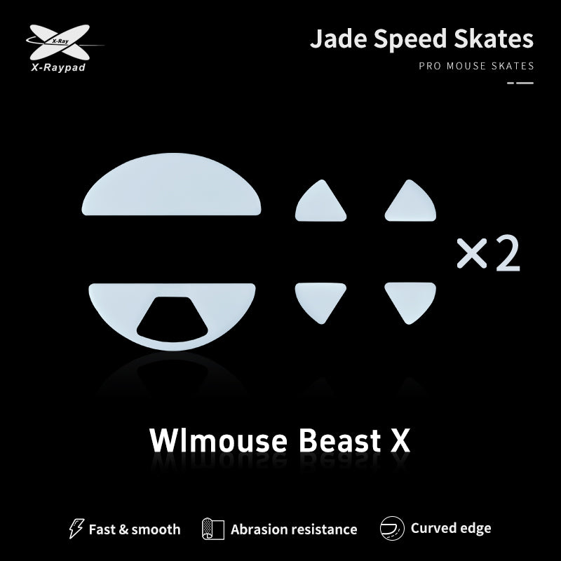 X Raypad Jade Mouse Skates for WLmouse Beast X - Ultra Smooth PTFE Feet for Gaming Mouse - Perfect for FPS, MOBA, and Esports Gaming