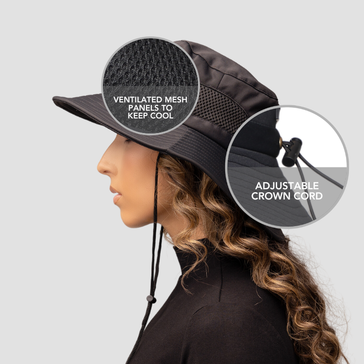 Waterproof Hiking Sun Hat with Satin Lining - UV Protection Wide Brim Outdoor Adventure Hat for Women & Men - Perfect for Hiking, Beach, and Travel