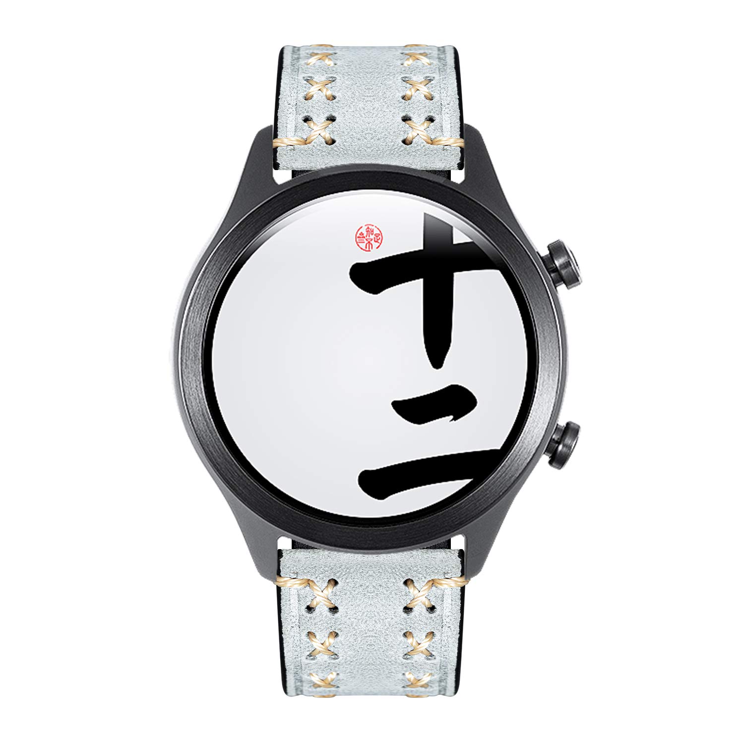 Samsung Galaxy Watch Bands 20mm/22mm - Genuine Leather Strap for Huawei, Amazfit - Perfect for Work & Gym