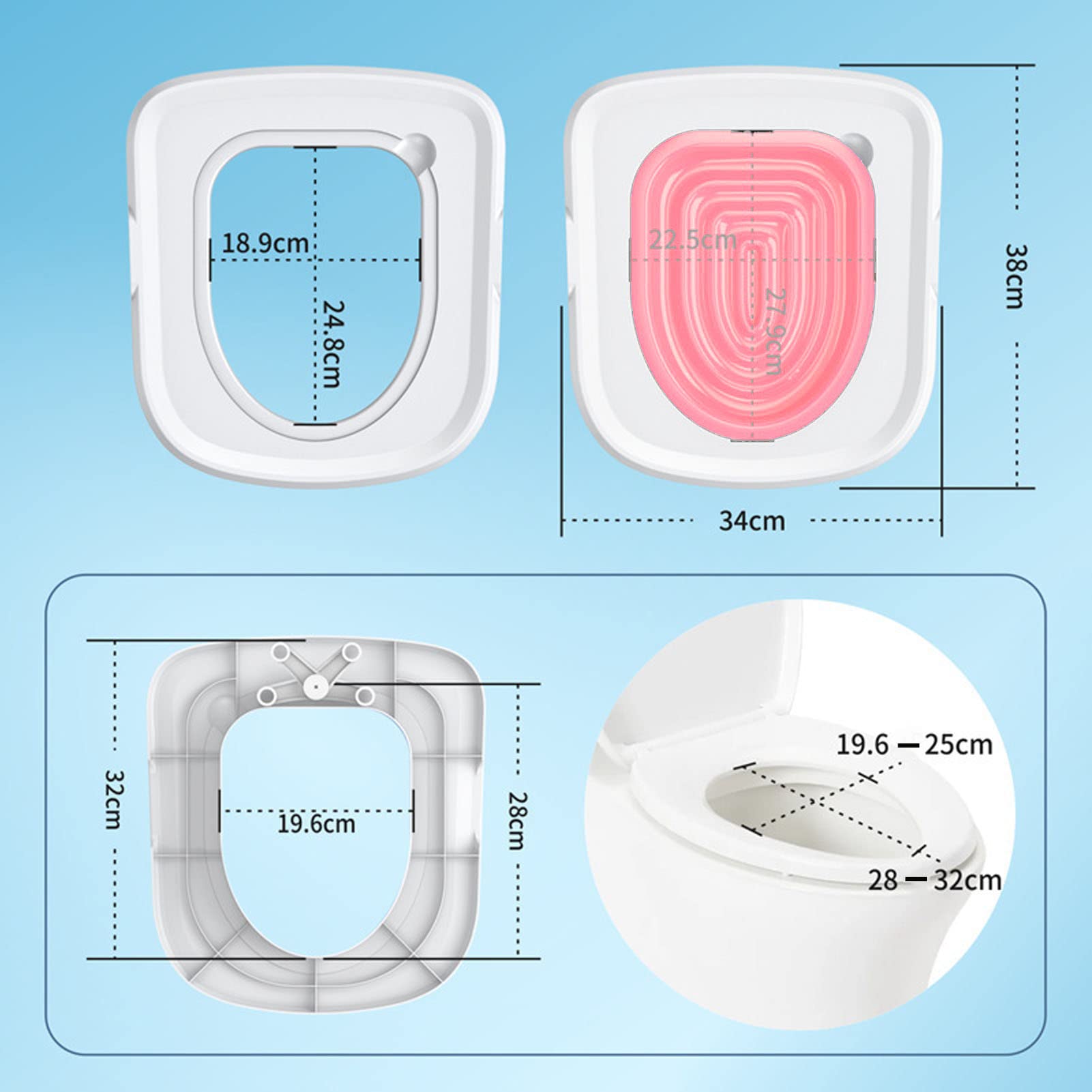 Cat Toilet Training Kit - Universal Reusable Pet Toilet Trainer for Cats with Removable Design | Teach Your Cat to Use Human Toilet Easily | Perfect for Home Bathroom Training & Pet Cleaning Solutions