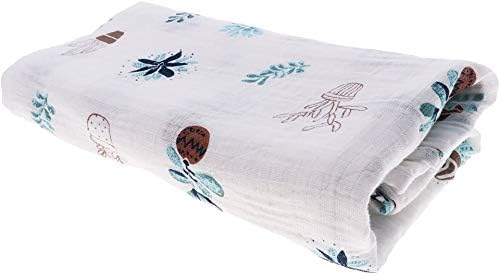 Taotenish Muslin Swaddle Blanket for Newborn Baby - Soft Breathable Receiving Blanket with Cactus Print - Perfect for Swaddling, Nursing, and Photo Shoots