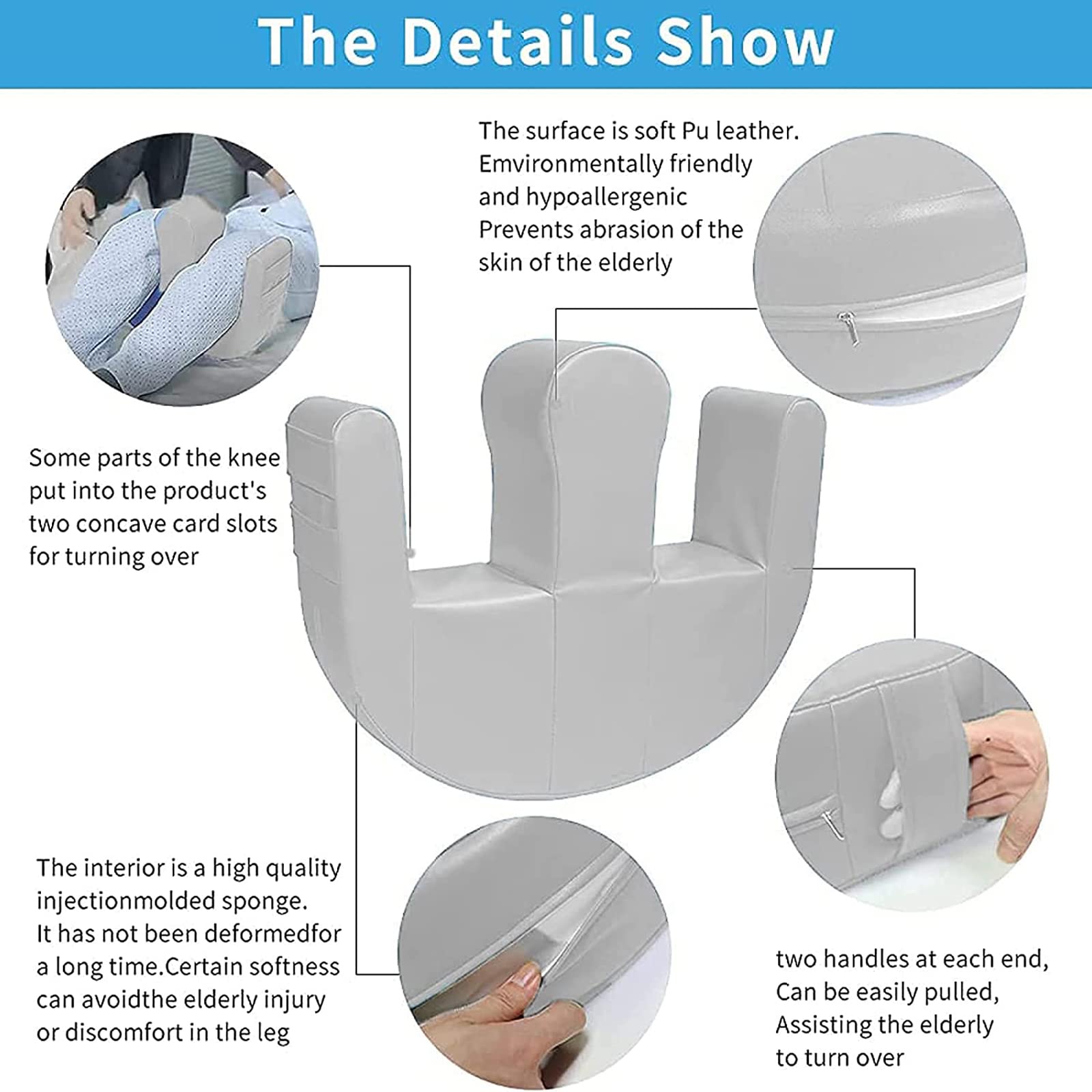 PU Leather Patient Turning Aid - Anti-Decubitus & Paralysis Care Device for Elderly Bed Rest & Rehabilitation | Nursing Home & Home Care Use