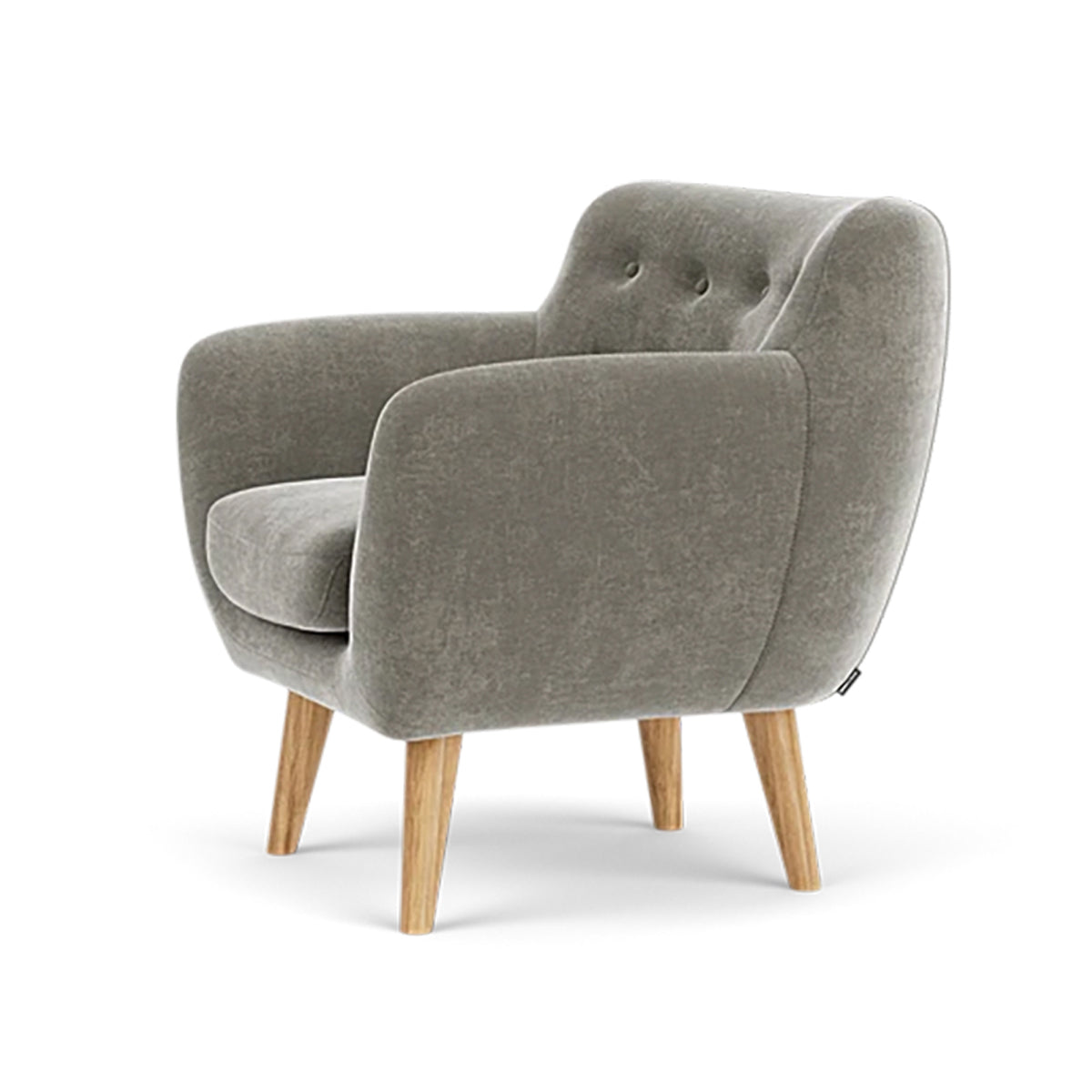 Anne Fabric Armchair - Modern Upholstered Accent Chair for Living Room, Bedroom & Office - Comfortable Lounge Chair with Sturdy Wooden Legs (Perfect for Reading, Relaxing & Home Decor)