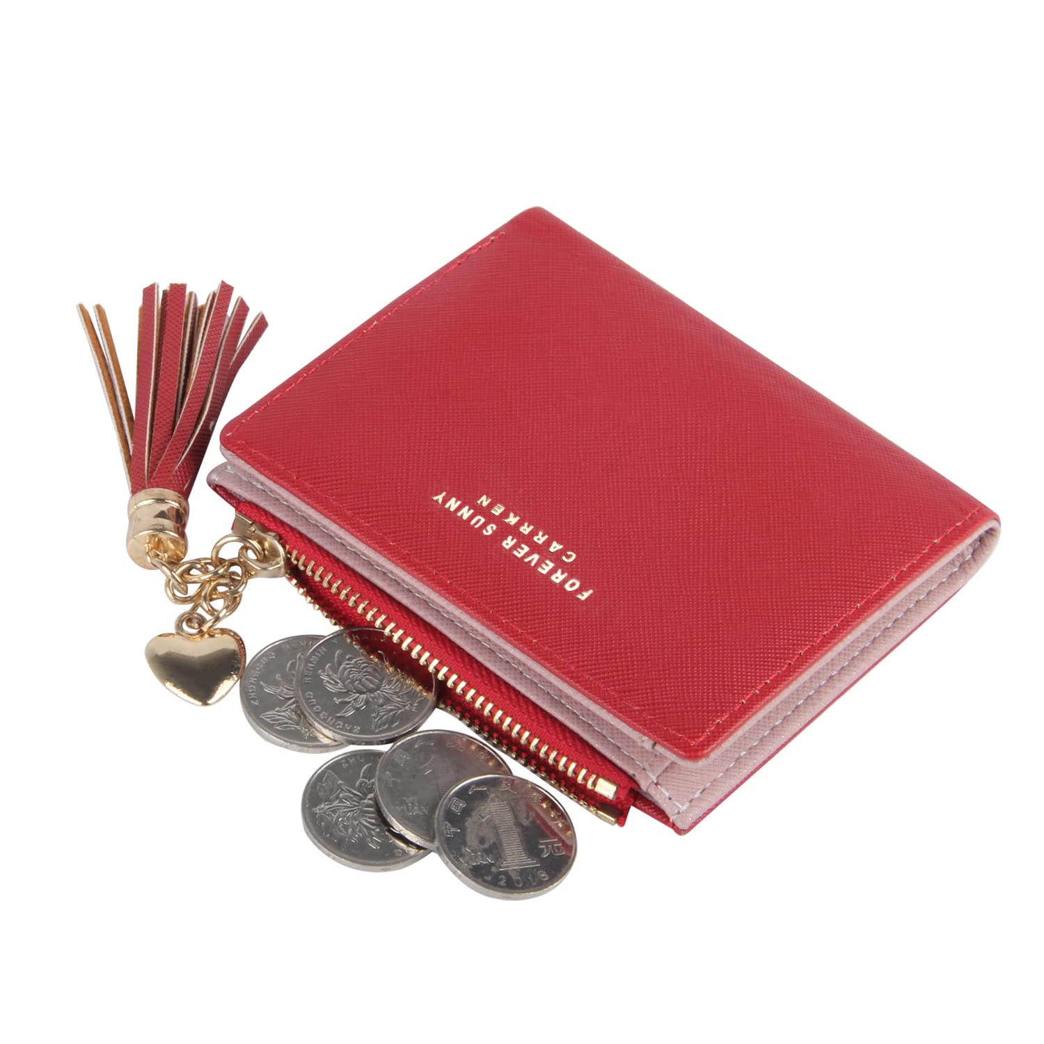 SUKUTU Women's PU Leather Bifold Wallet - Compact Small Purse with Coin Pocket & Card Holder for Ladies | Perfect for Everyday Use, Travel & Gift Giving