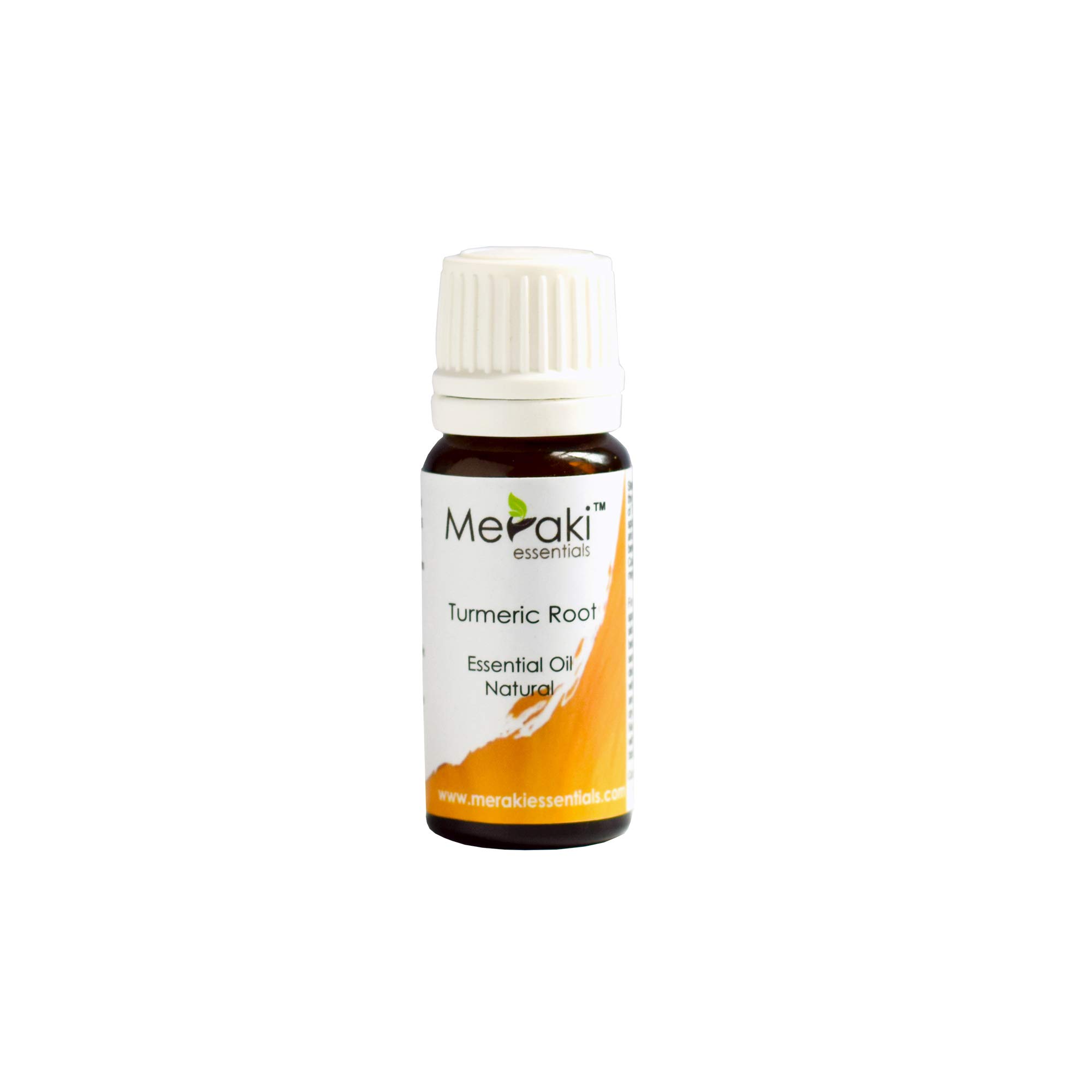 Meraki Essentials Pure Turmeric Root Essential Oil - 10ml | 100% Natural for Aromatherapy, Skin Care & DIY Beauty | Perfect for Diffusers, Massage & Relaxation