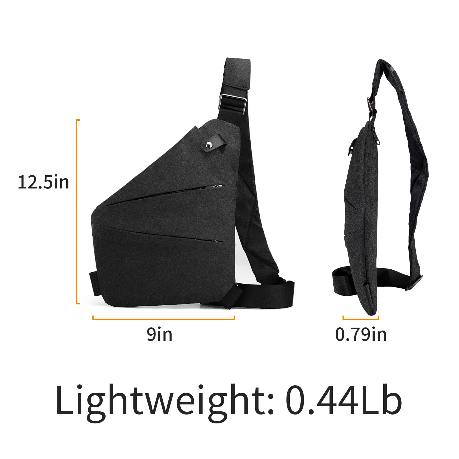 Anti Theft Travel Sling Bag for Women & Men - Lightweight Crossbody Bag with Adjustable Strap - Secure Slim Shoulder Bag for Commuting, Hiking & Vacation Travel Accessories