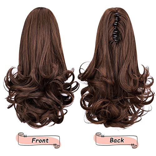Natural Wavy Ponytail Hair Extension for Women - Clip-in Synthetic Hairpiece for Volume & Length - Perfect for Parties, Weddings & Everyday Styling