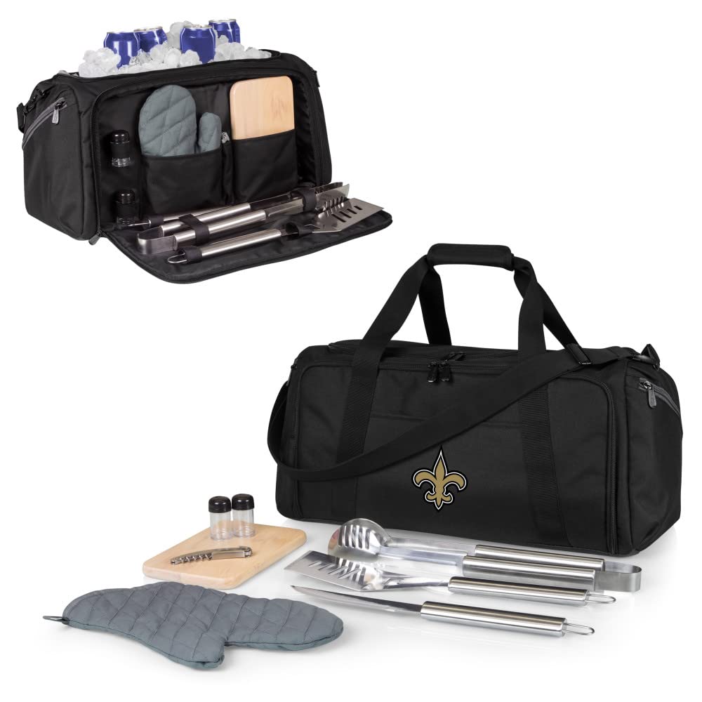 NFL BBQ Kit & Cooler Tote Set with Grill Tools and Picnic Accessories - Perfect for Tailgating, Backyard BBQs, and Outdoor Parties