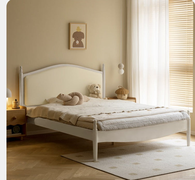 Solid Wood Princess Bed - Beech & Oak Wooden Toddler Bed for Girls - Perfect for Kids' Bedrooms, Nursery, and Playroom Decor