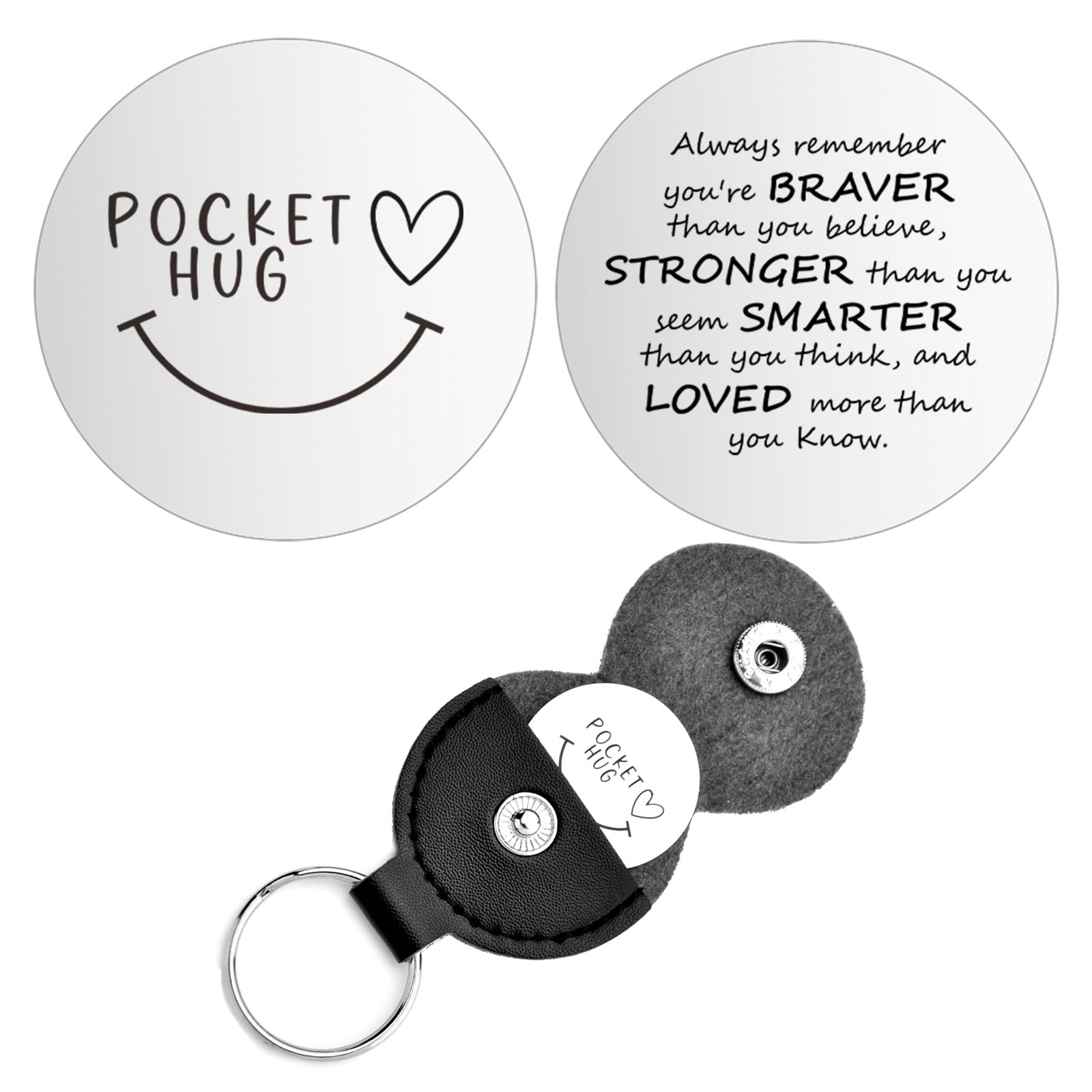 Inspirational Motivational Encouraging Pocket Hug Token Gift for Women, Men, Teens & Friends - Uplifting Present for Graduation, Birthday, Christmas - Small Keepsake for Daily Encouragement & Support
