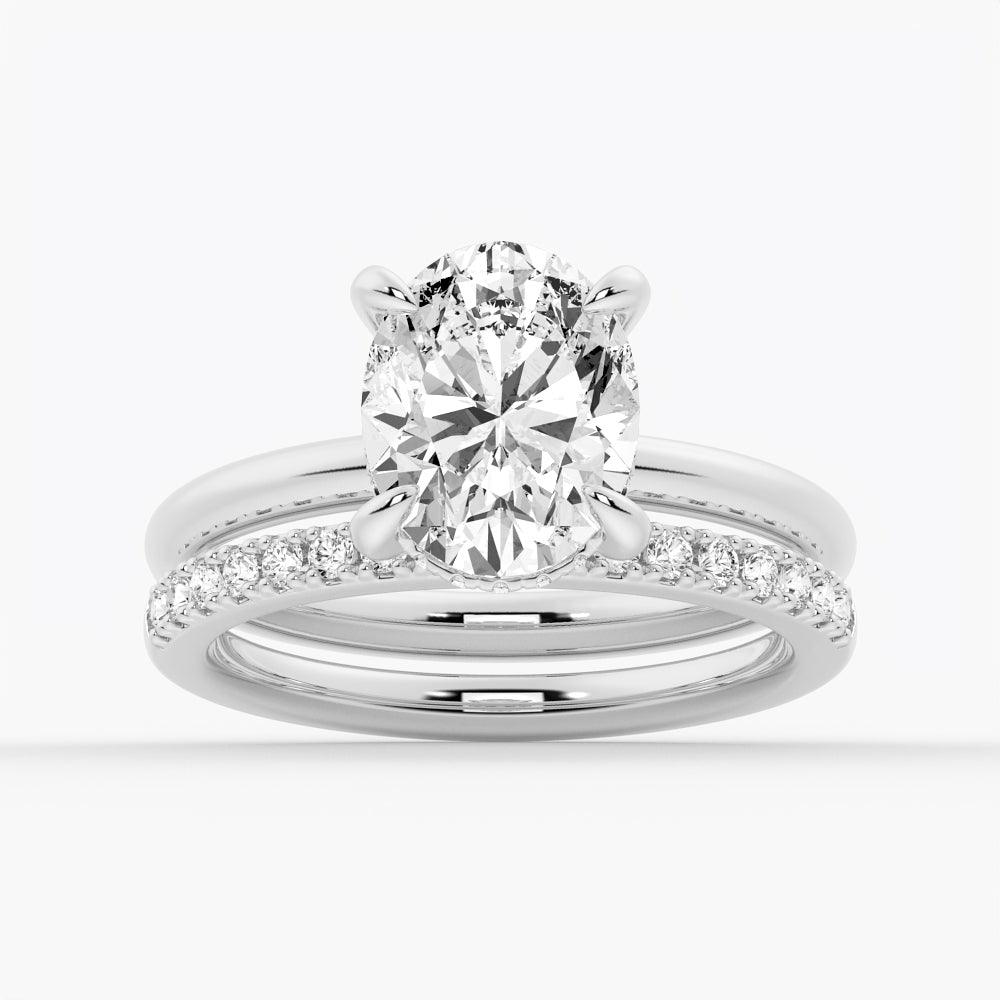 1.5ct Oval Solitaire Moissanite Engagement Ring for Women - 14K White Gold Wedding Band, Durable & Sparkling - Perfect for Proposals, Anniversaries & Special Occasions