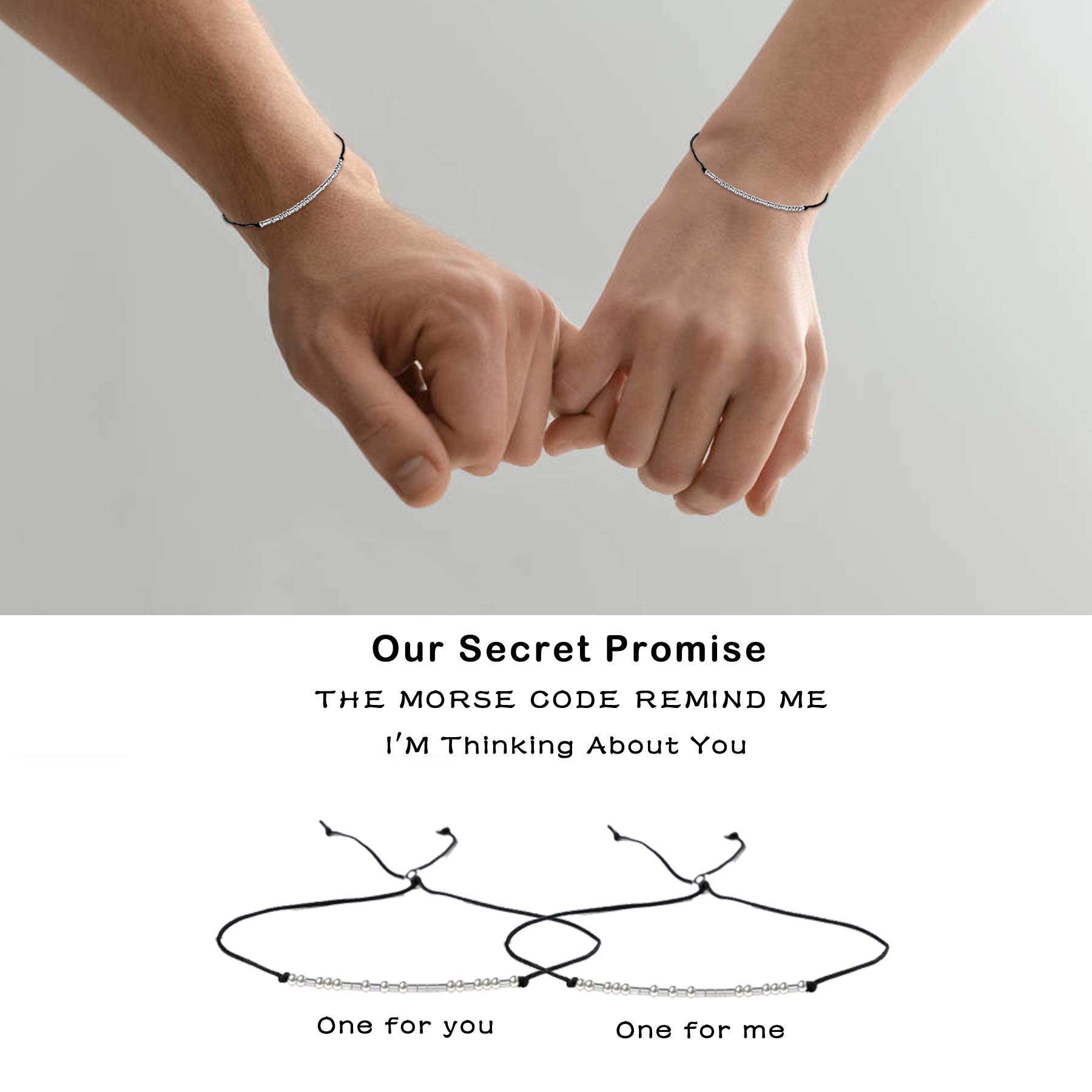KGBNCIE Morse Code Bracelet for Women - Inspirational & Funny Friendship Gift - Perfect for Birthdays, Anniversaries & Special Occasions