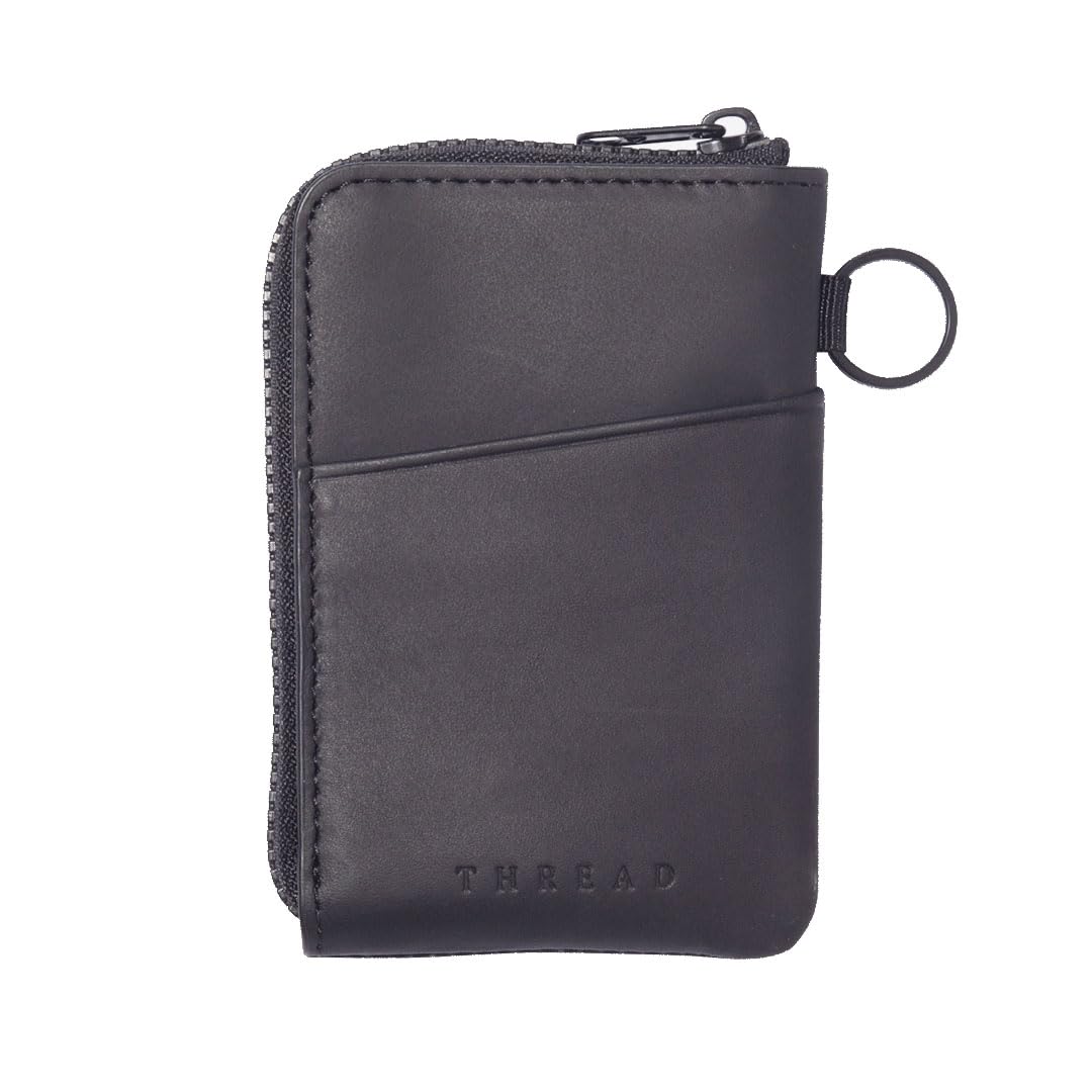 RFID Blocking Leather Zip Wallet with Card Holder for Men & Women - Slim Secure Travel & Everyday Use (Black)