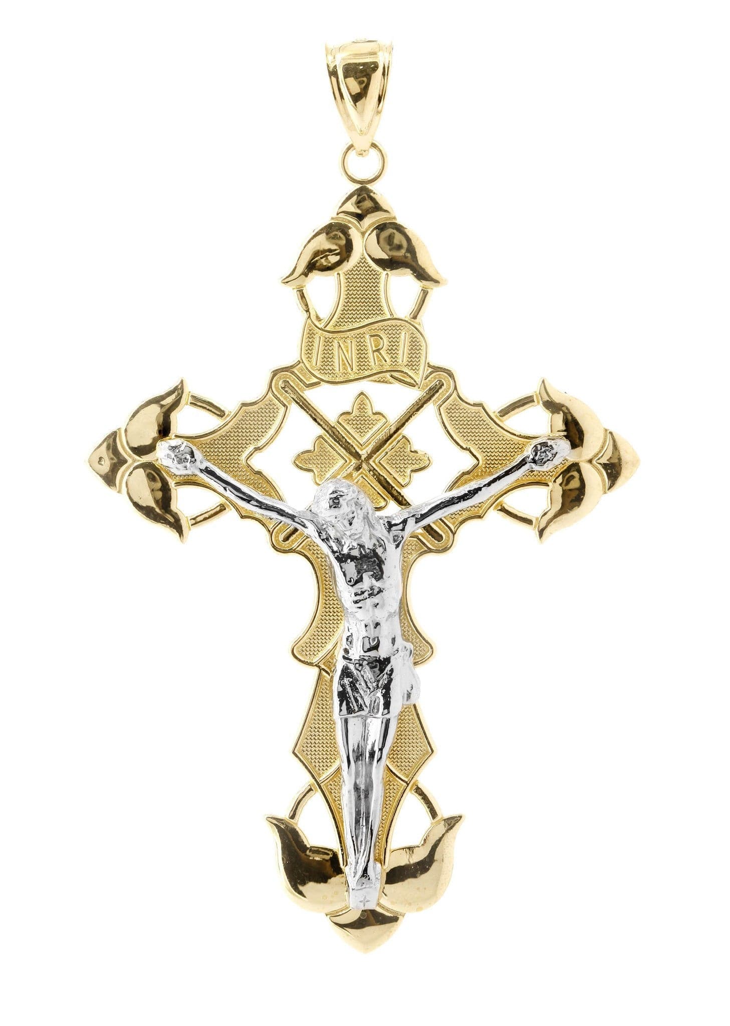 10K Gold Cross Pendant for Women & Men - 15.1 Gram Religious Jewelry - Perfect for Baptism, First Communion, Confirmation & Everyday Wear