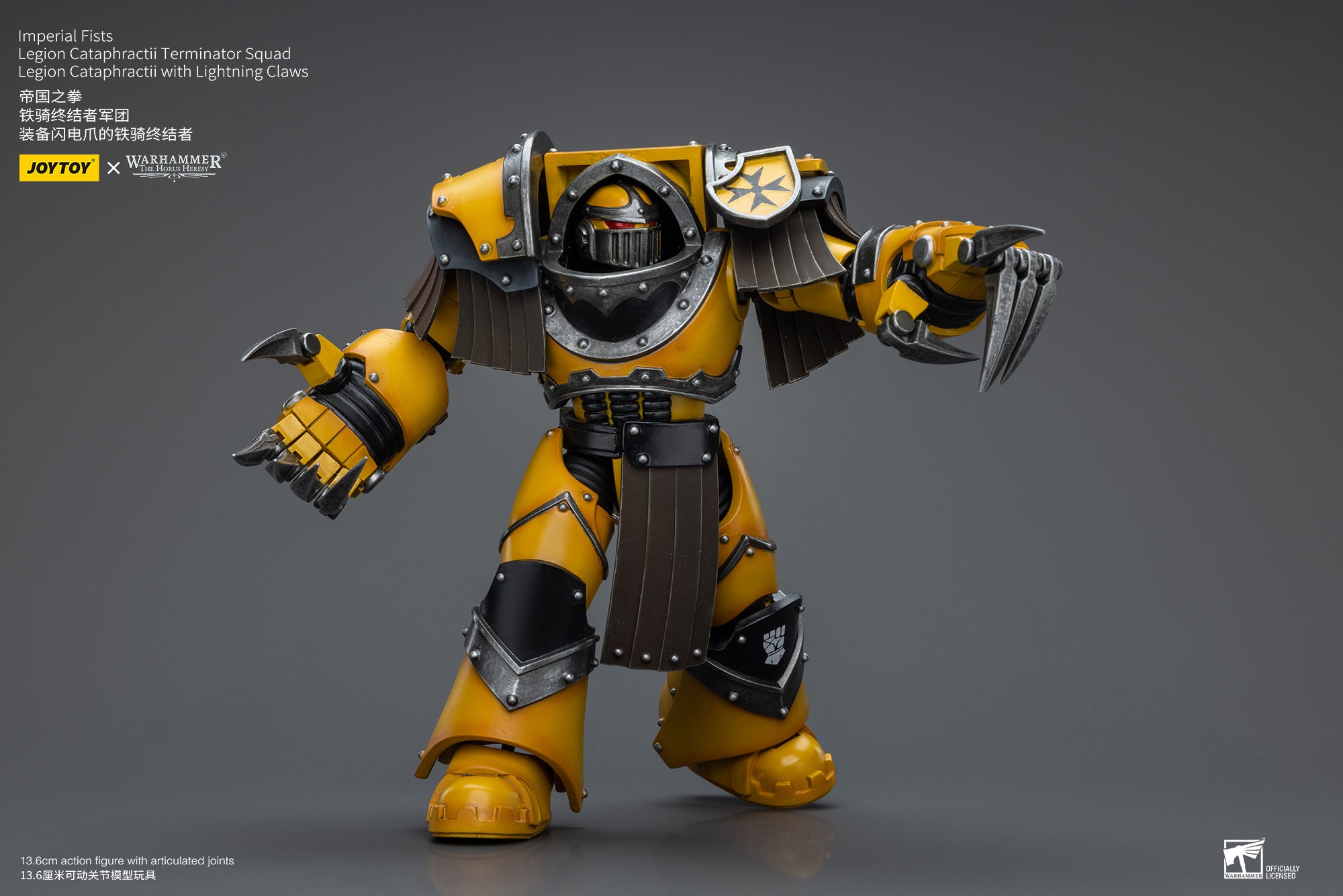 1/18 Scale JOYTOY Warhammer The Horus Heresy Imperial Fists Legion Cataphractii Terminator Squad Action Figures - Perfect for Collectors, Wargaming & Display