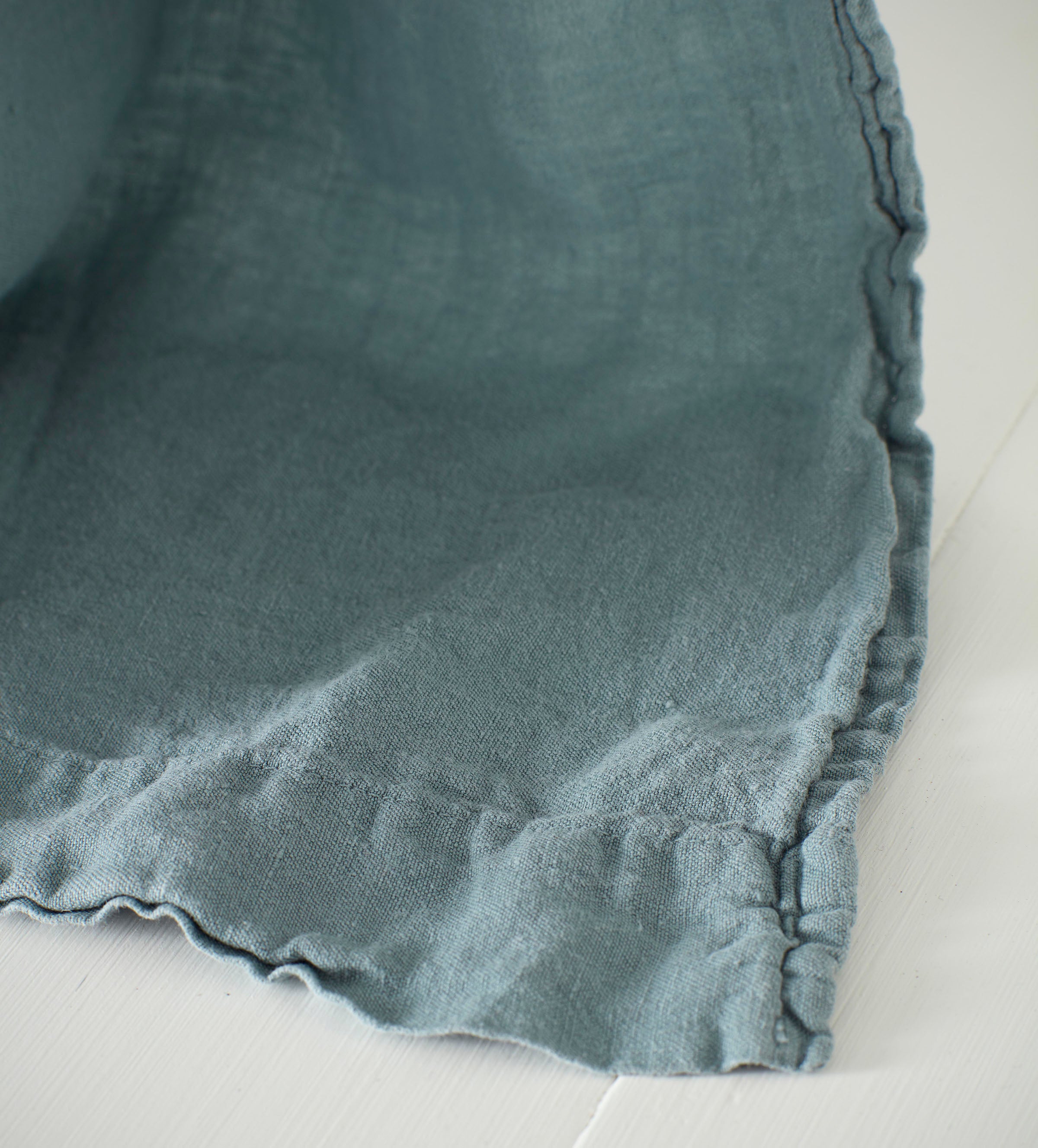 100% Linen Teal Loop Top Curtain - Single Panel for Living Room, Bedroom & Kitchen Window Treatments